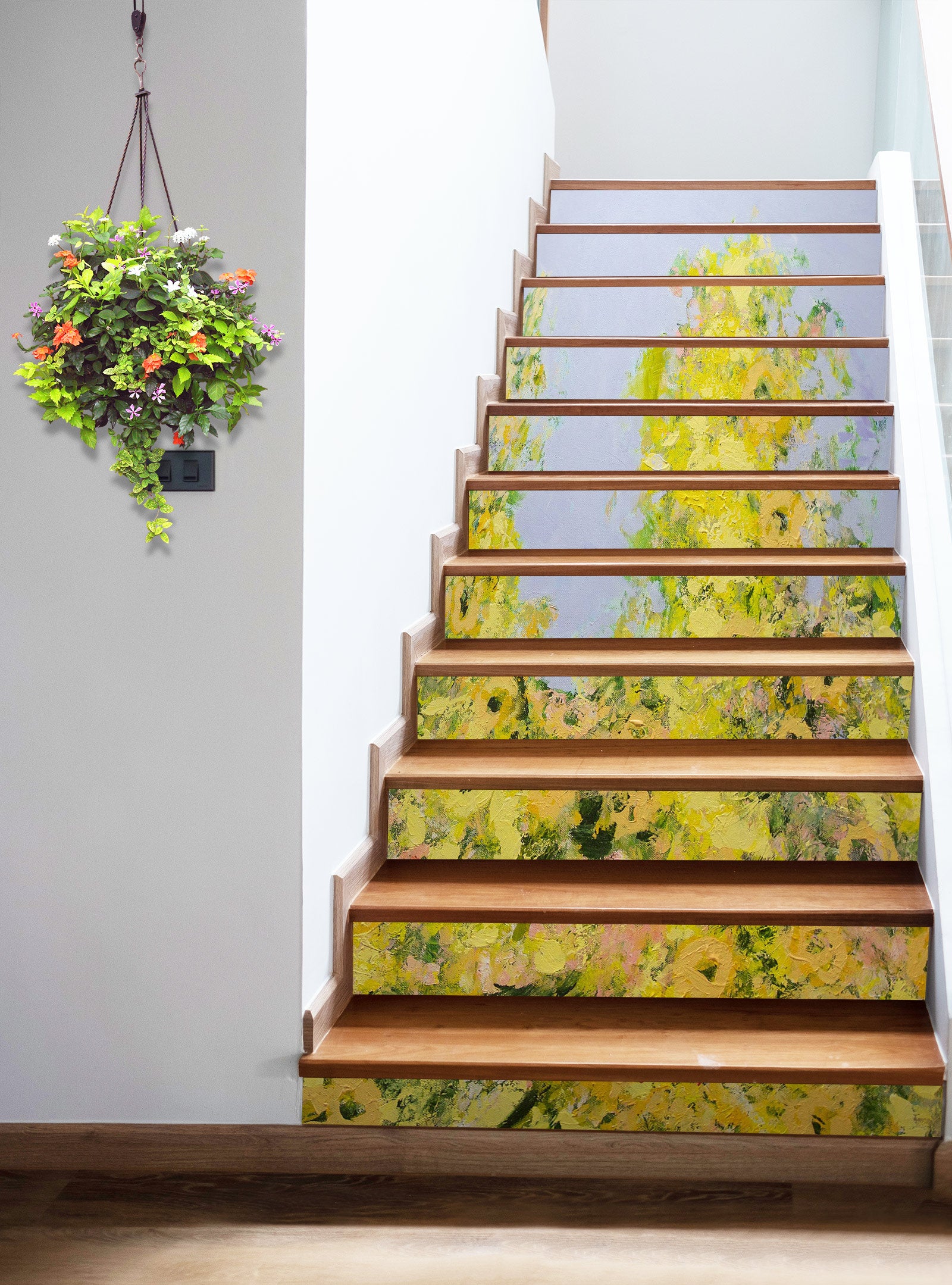 3D Yellow Flower Vine Garden 90114 Allan P. Friedlander Stair Risers