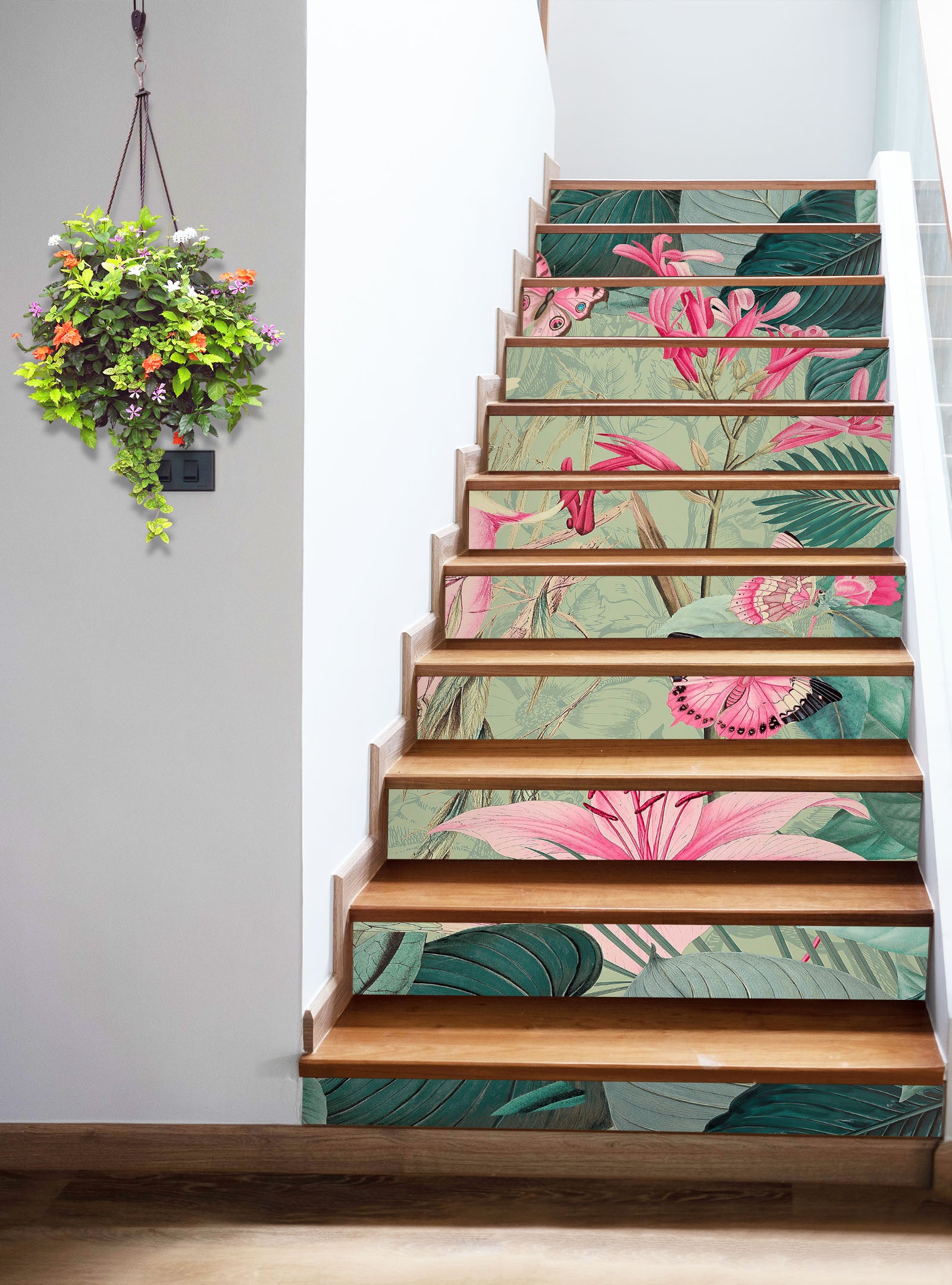 3D Flowers Leaves 109193 Andrea Haase Stair Risers