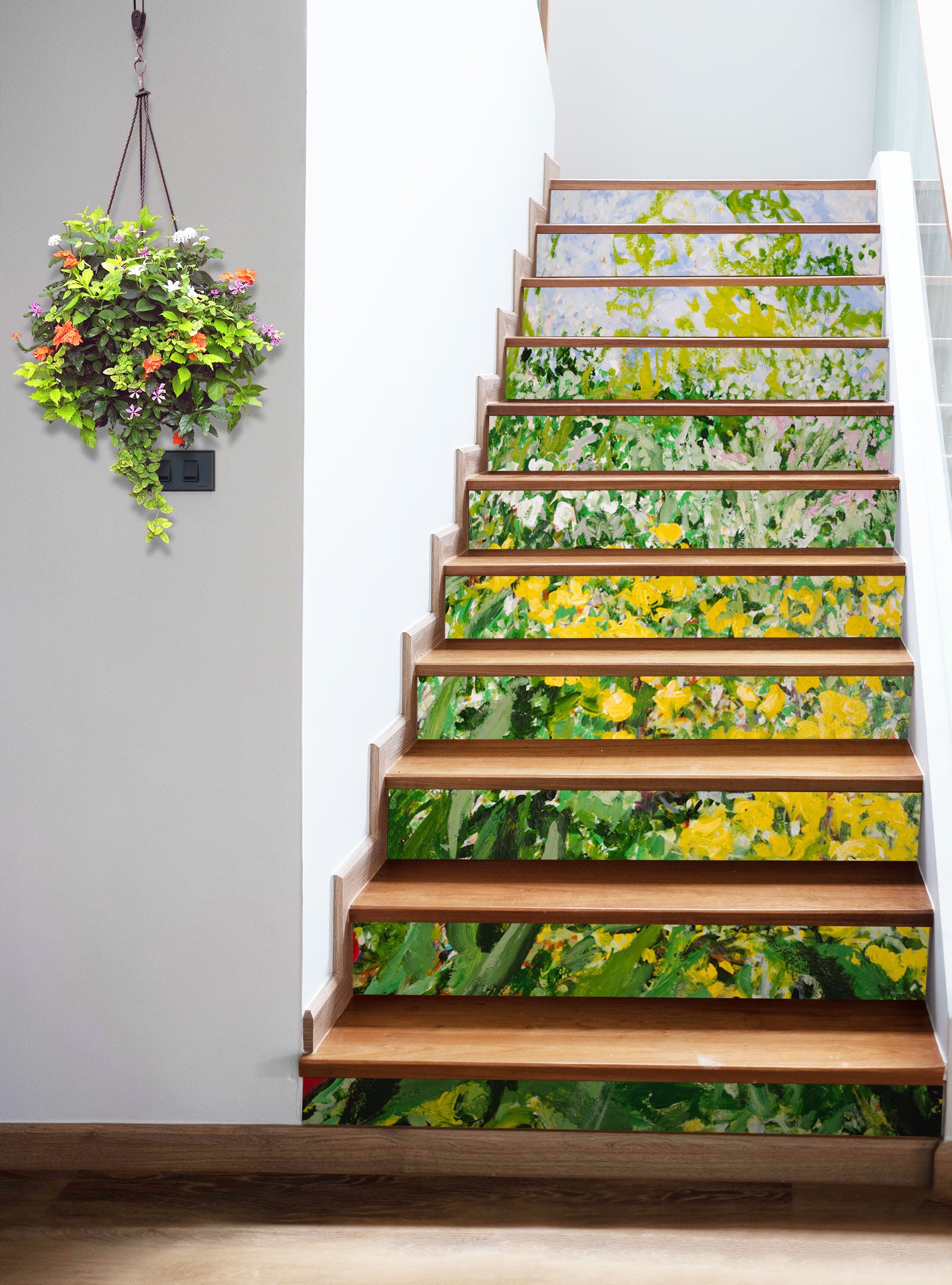 3D Yellow Flower Bush 90148 Allan P. Friedlander Stair Risers