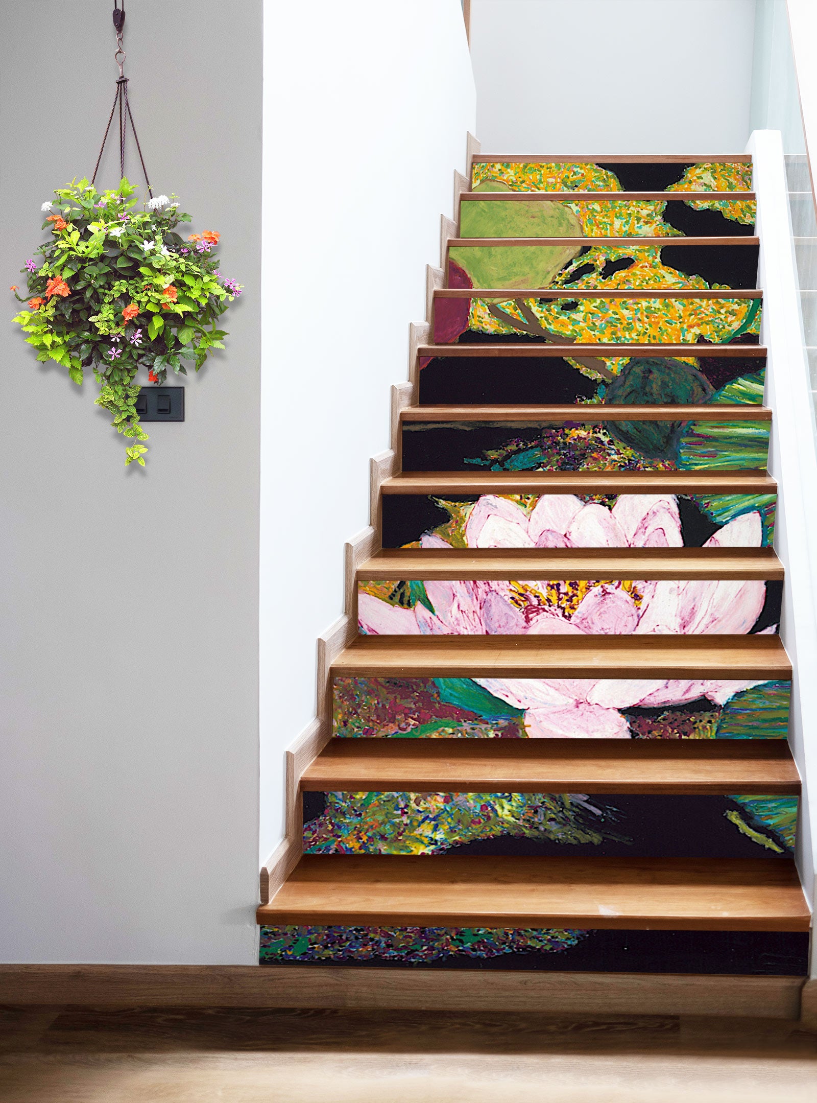 3D Pink Lotus 90146 Allan P. Friedlander Stair Risers