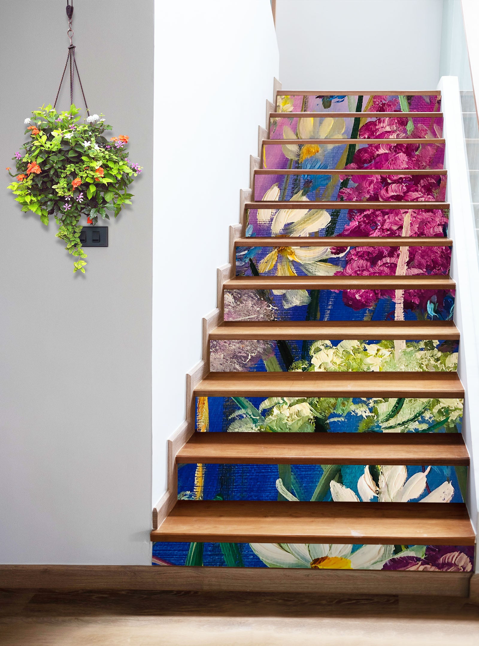 3D Daisy White Flower 2007 Skromova Marina Stair Risers