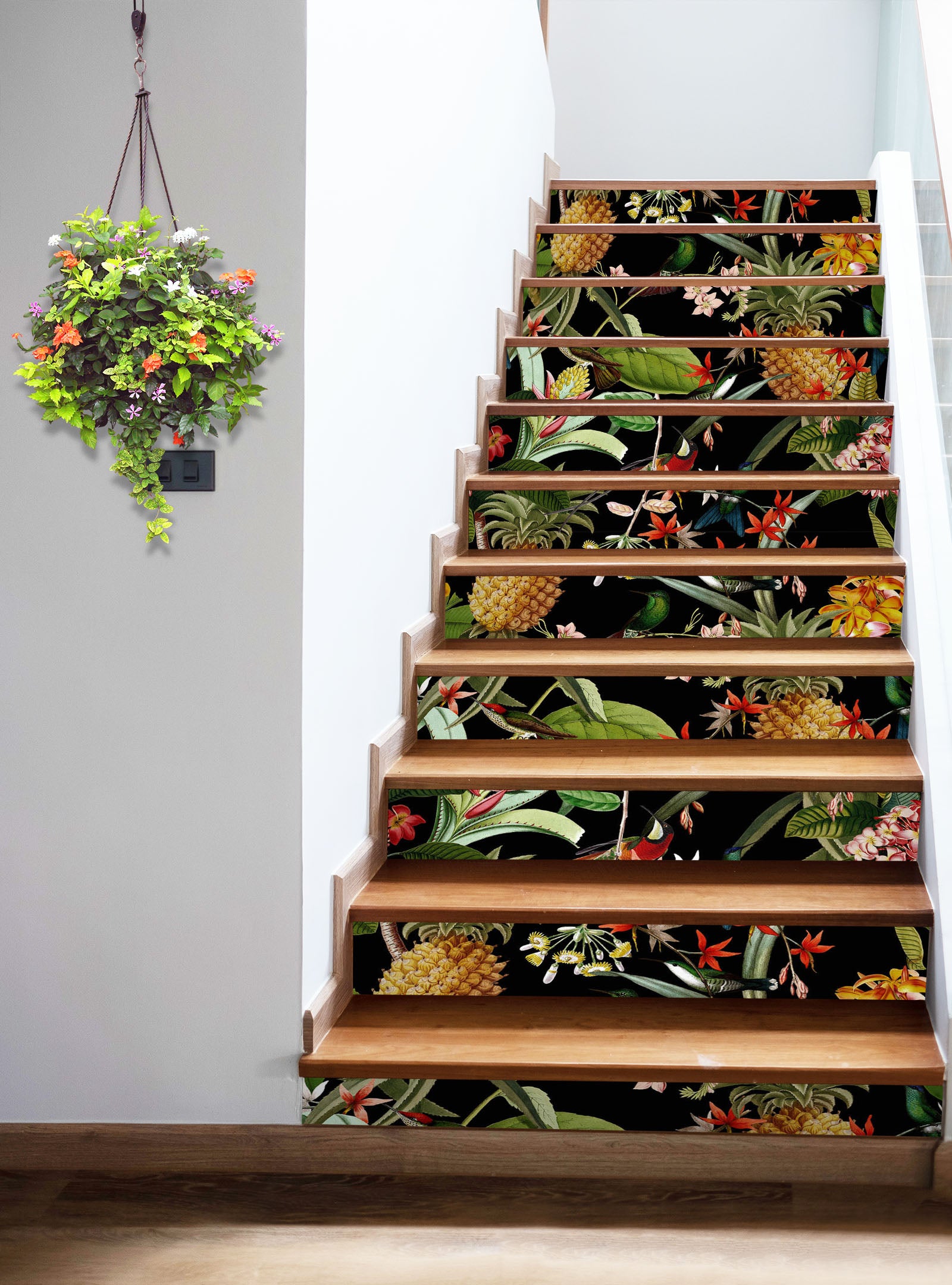 3D Pineapple Leaves Pattern 10426 Uta Naumann Stair Risers