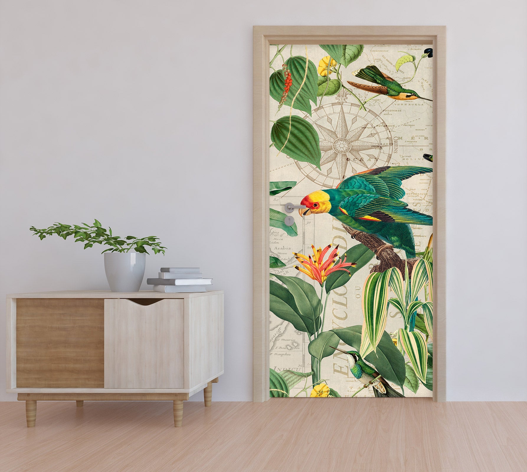 3D Bird Leaf Clump 11924 Andrea Haase Door Mural