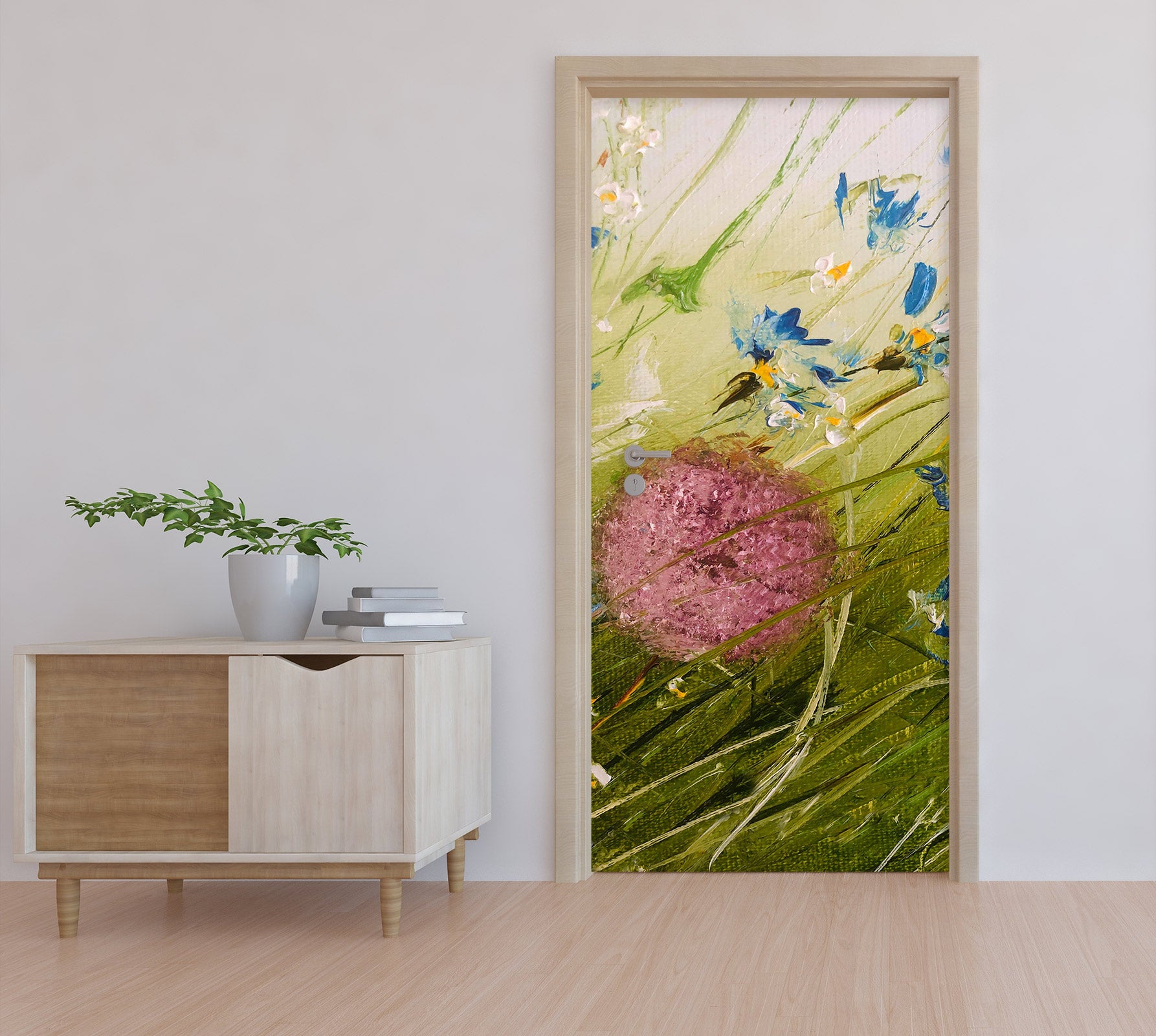 3D Grass Flower 3198 Skromova Marina Door Mural