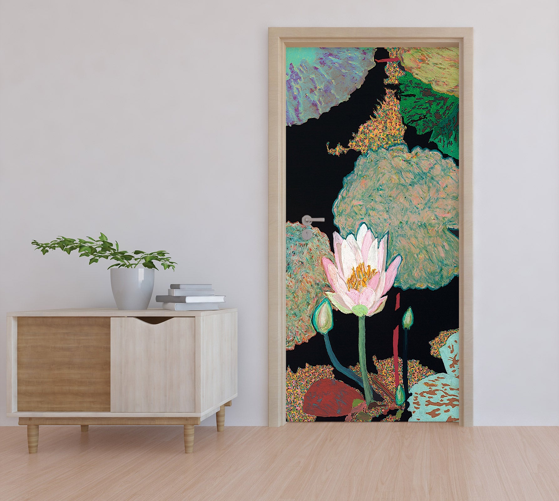 3D Lotus Pattern 9401 Allan P. Friedlander Door Mural