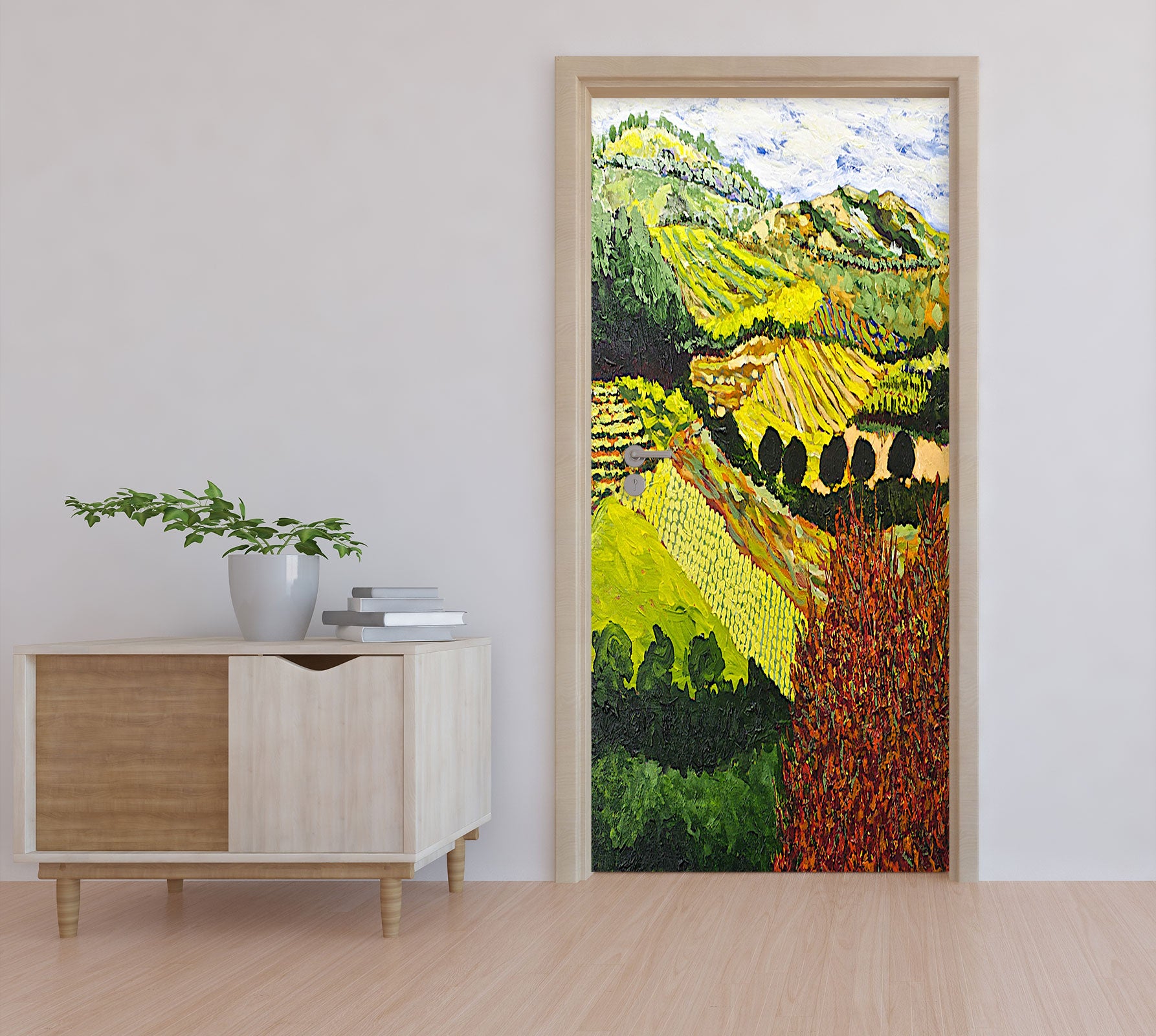 3D Hillside Field Trees 9321 Allan P. Friedlander Door Mural