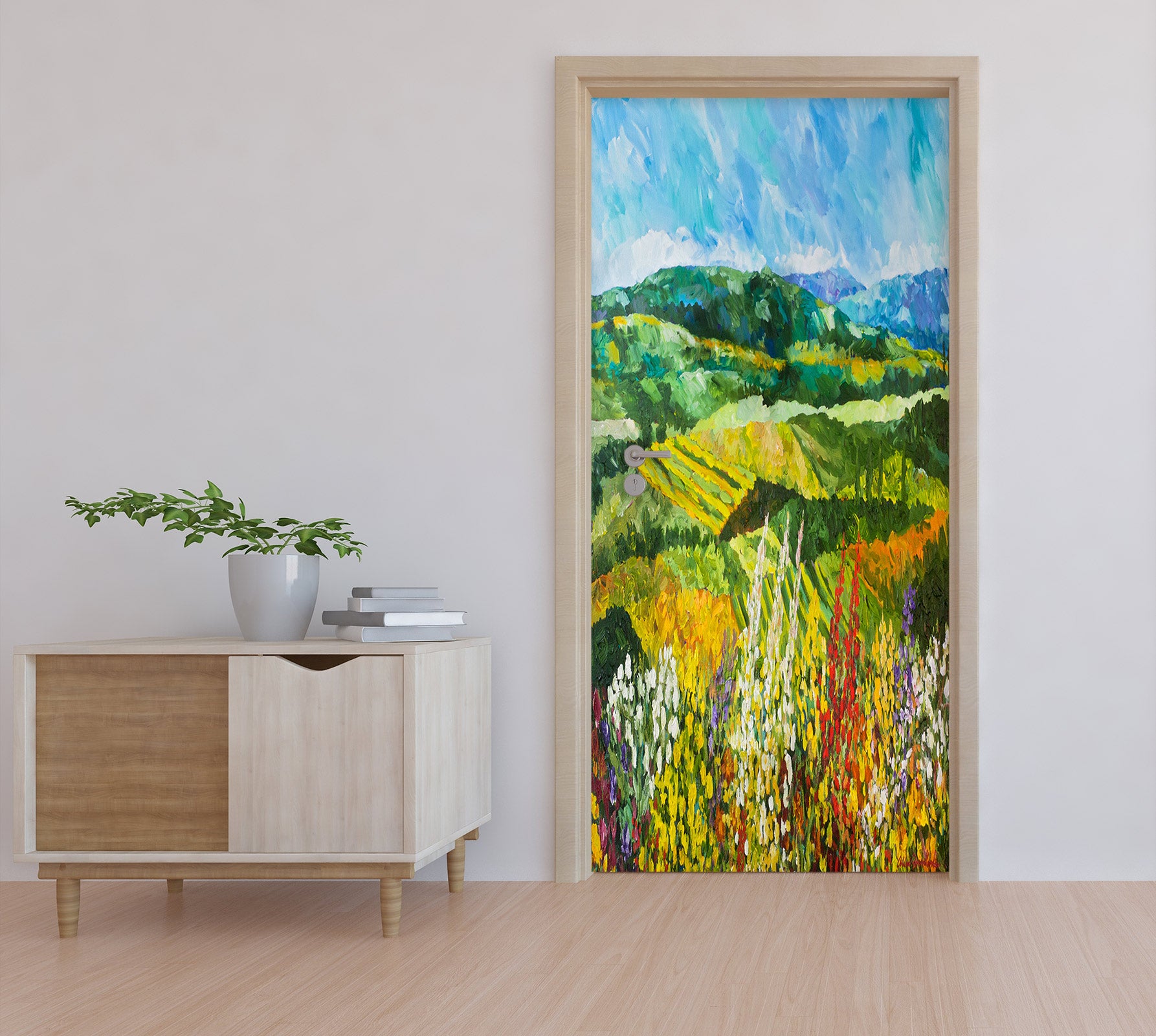 3D Flower Bush Hillside 93102 Allan P. Friedlander Door Mural