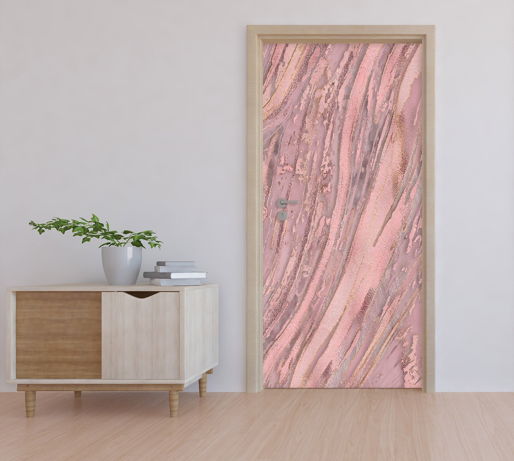 3D Pink Striped Texture 10290 Andrea Haase Door Mural