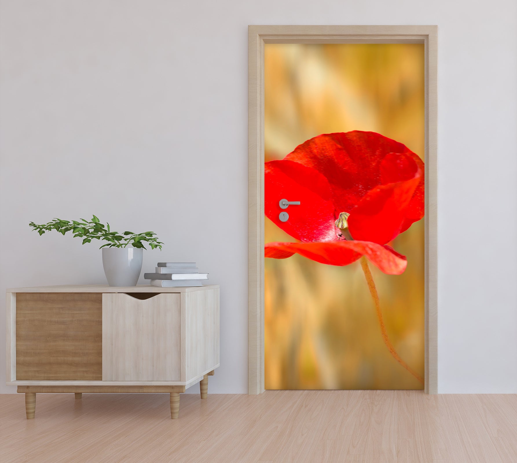 Copy of 3D Red Flower 122141 Marco Carmassi Door Mural