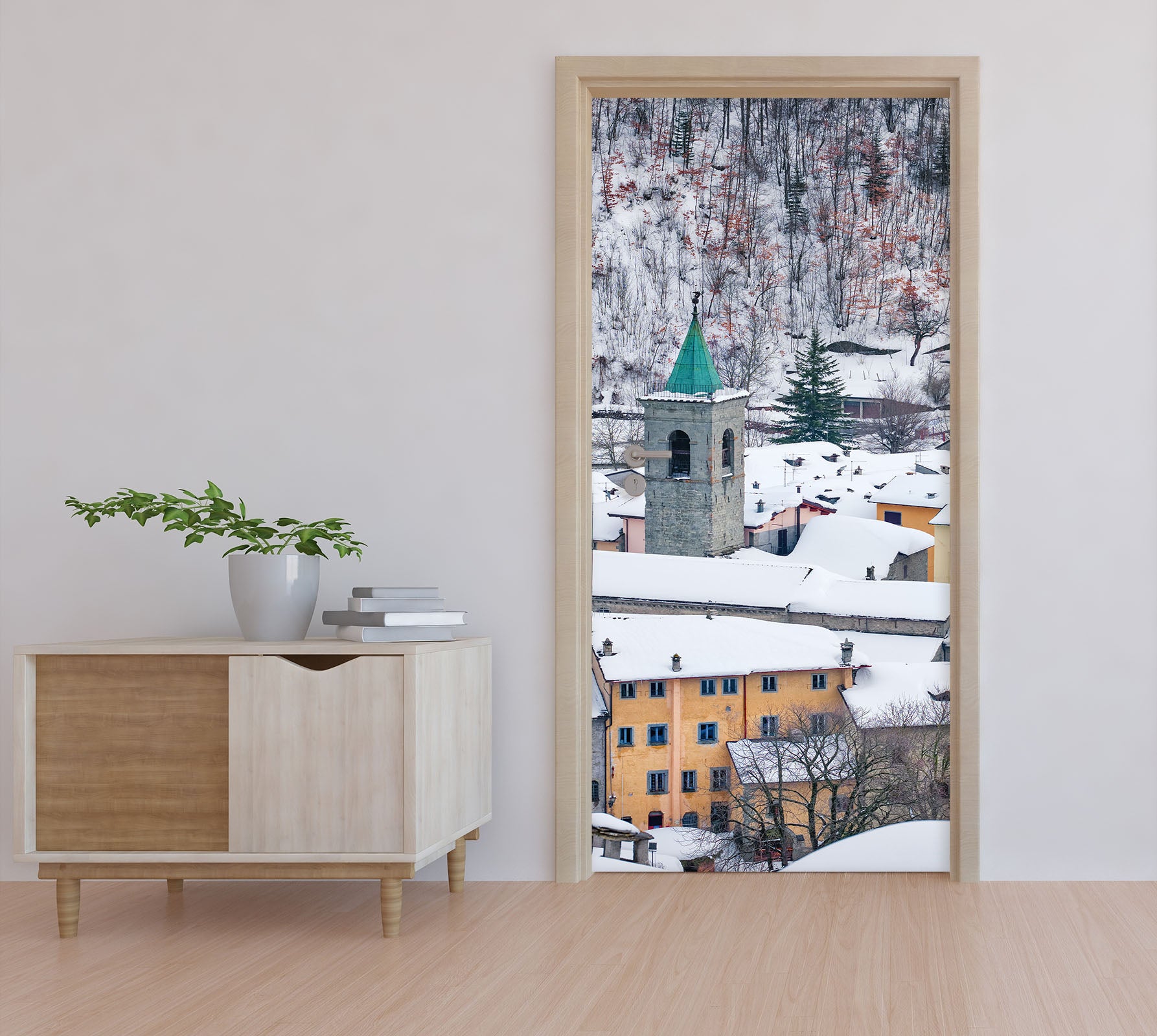3D Snow House 119186 Marco Carmassi Door Mural