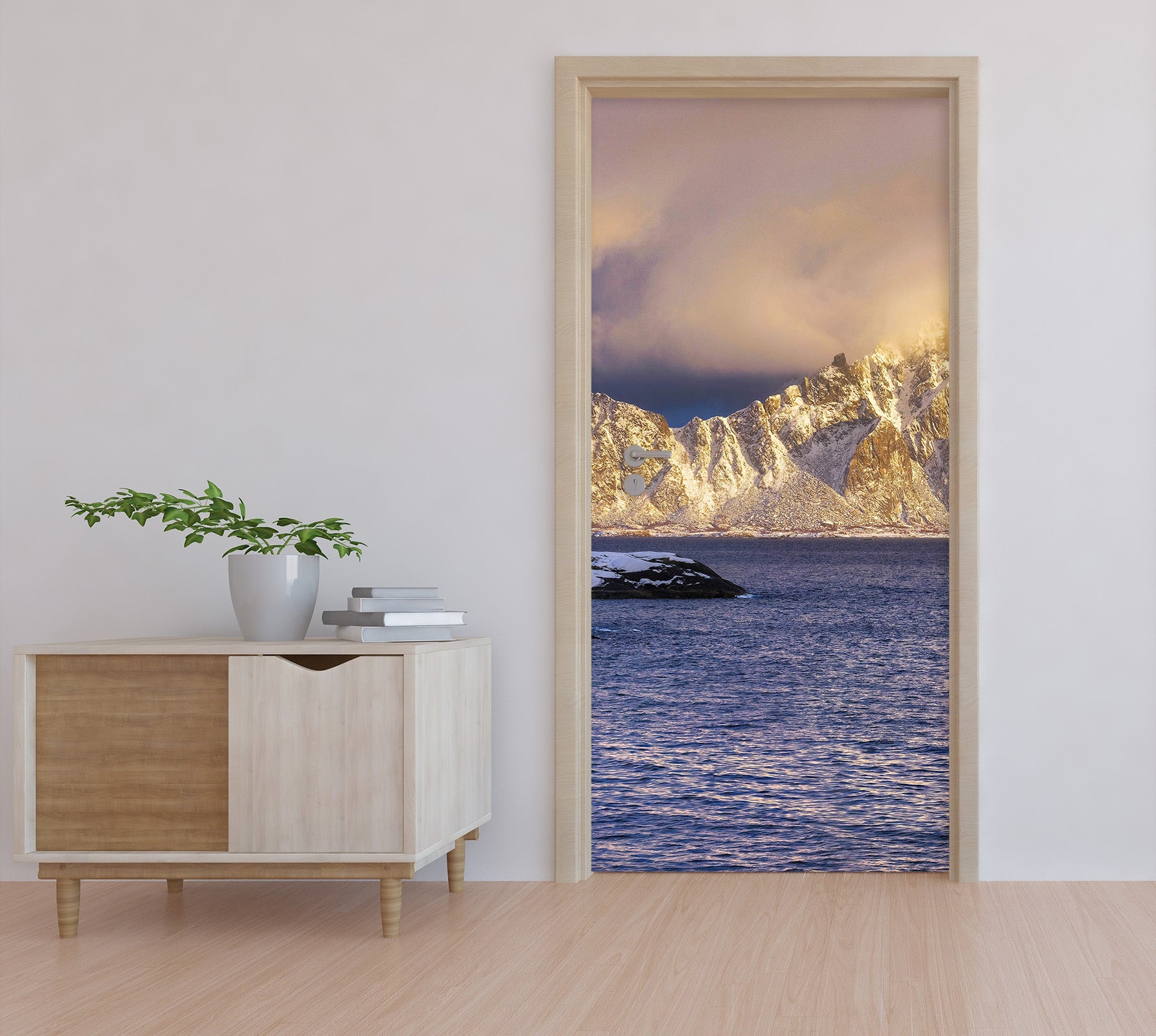 3D Sea Snow Mountain 119202 Marco Carmassi Door Mural