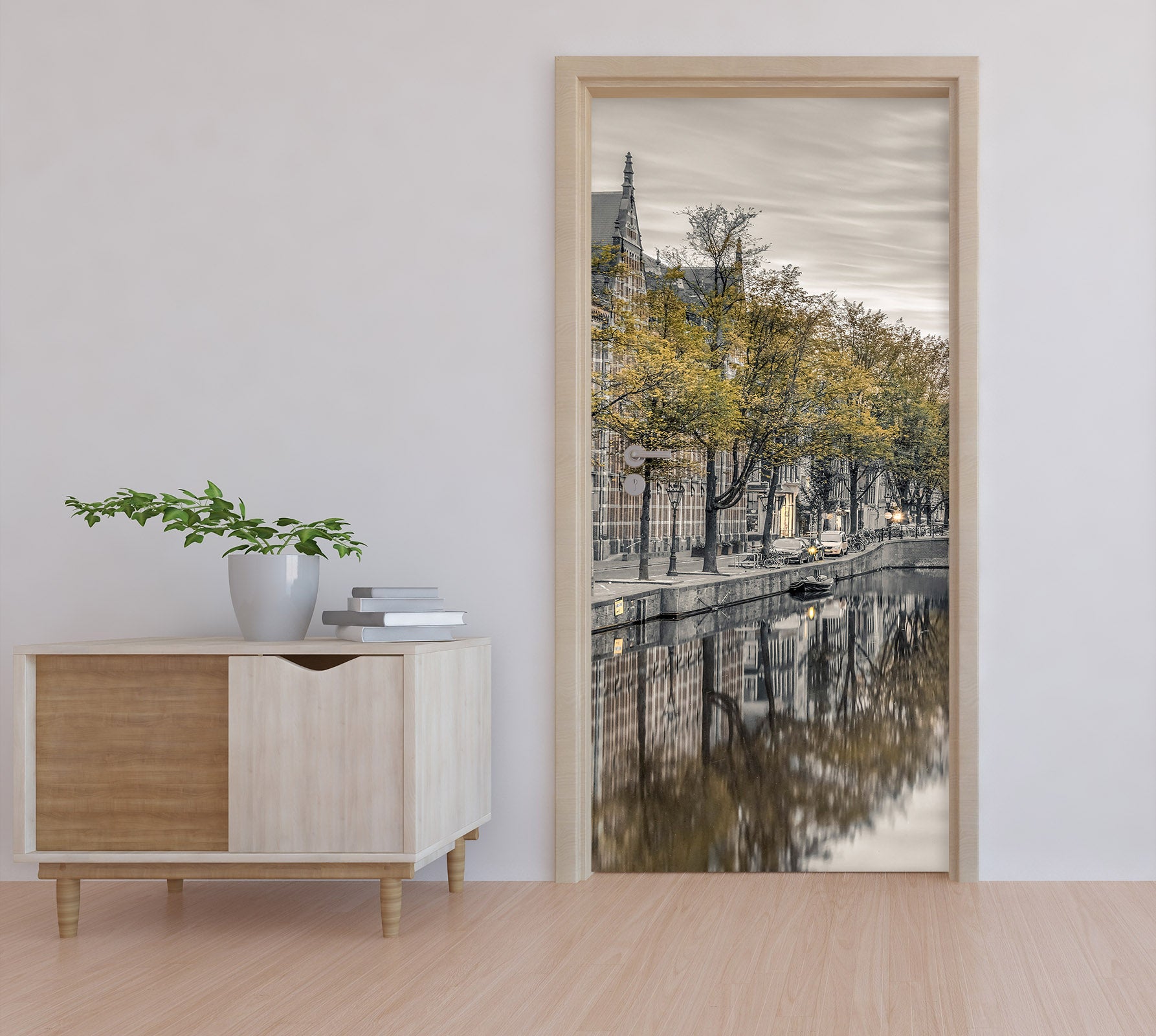 3D Trees Riverside 106170 Assaf Frank Door Mural