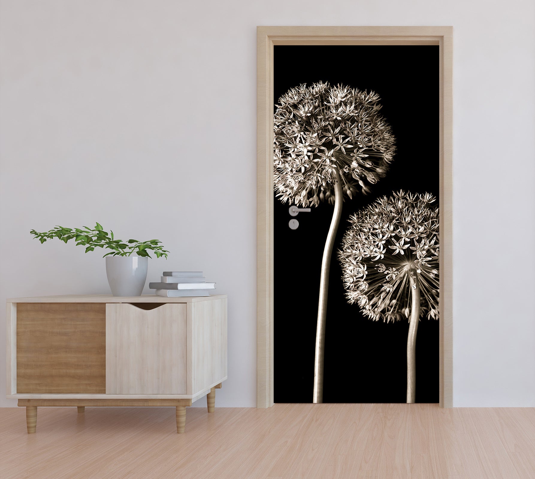 3D Simple Dandelion 5014 Assaf Frank Door Mural