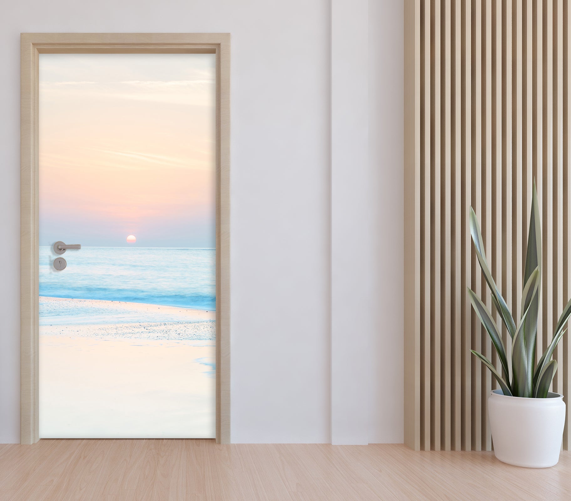 3D Sunset Beach 10713 Assaf Frank Door Mural