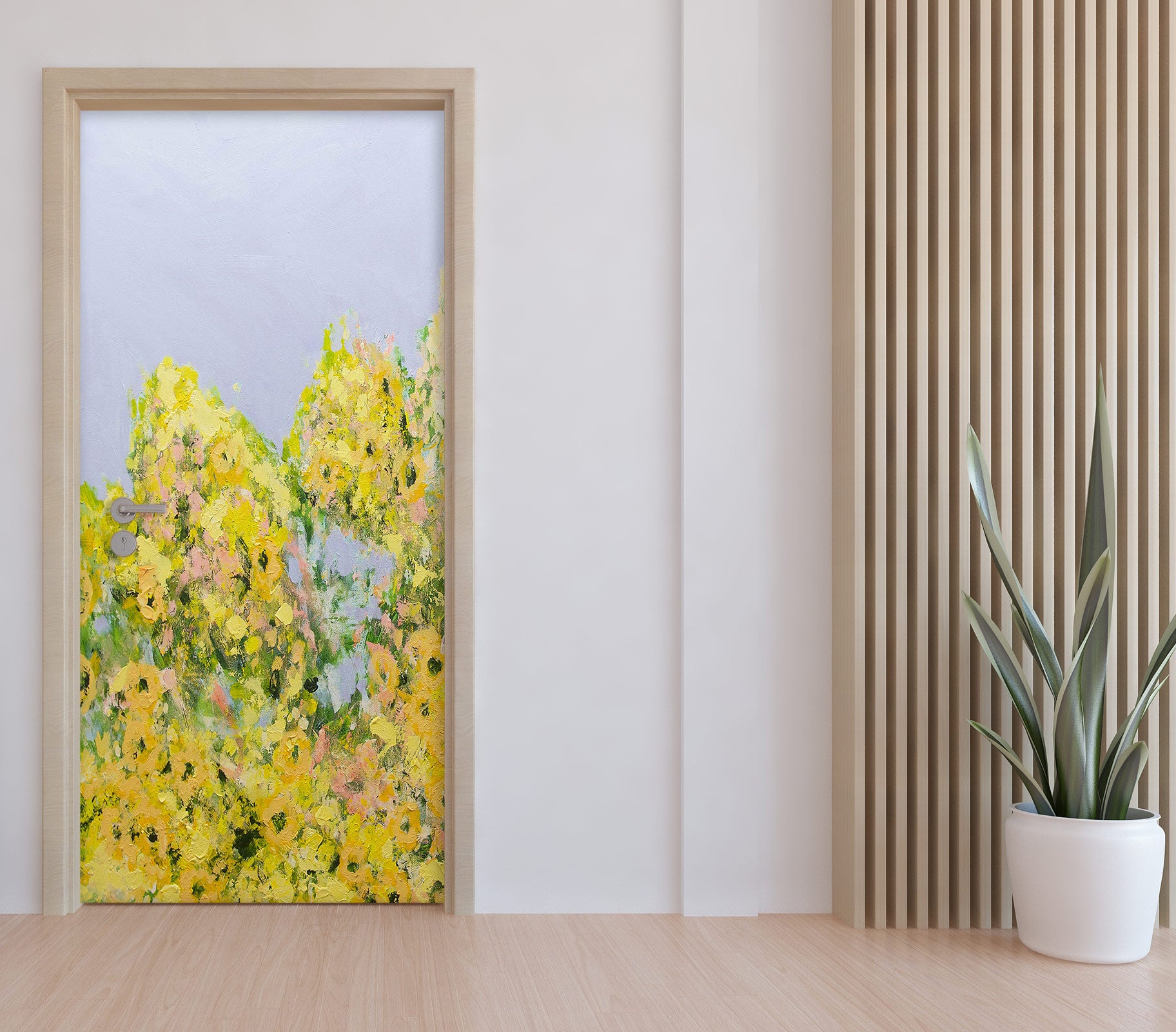 3D Yellow Floral Clump 93210 Allan P. Friedlander Door Mural