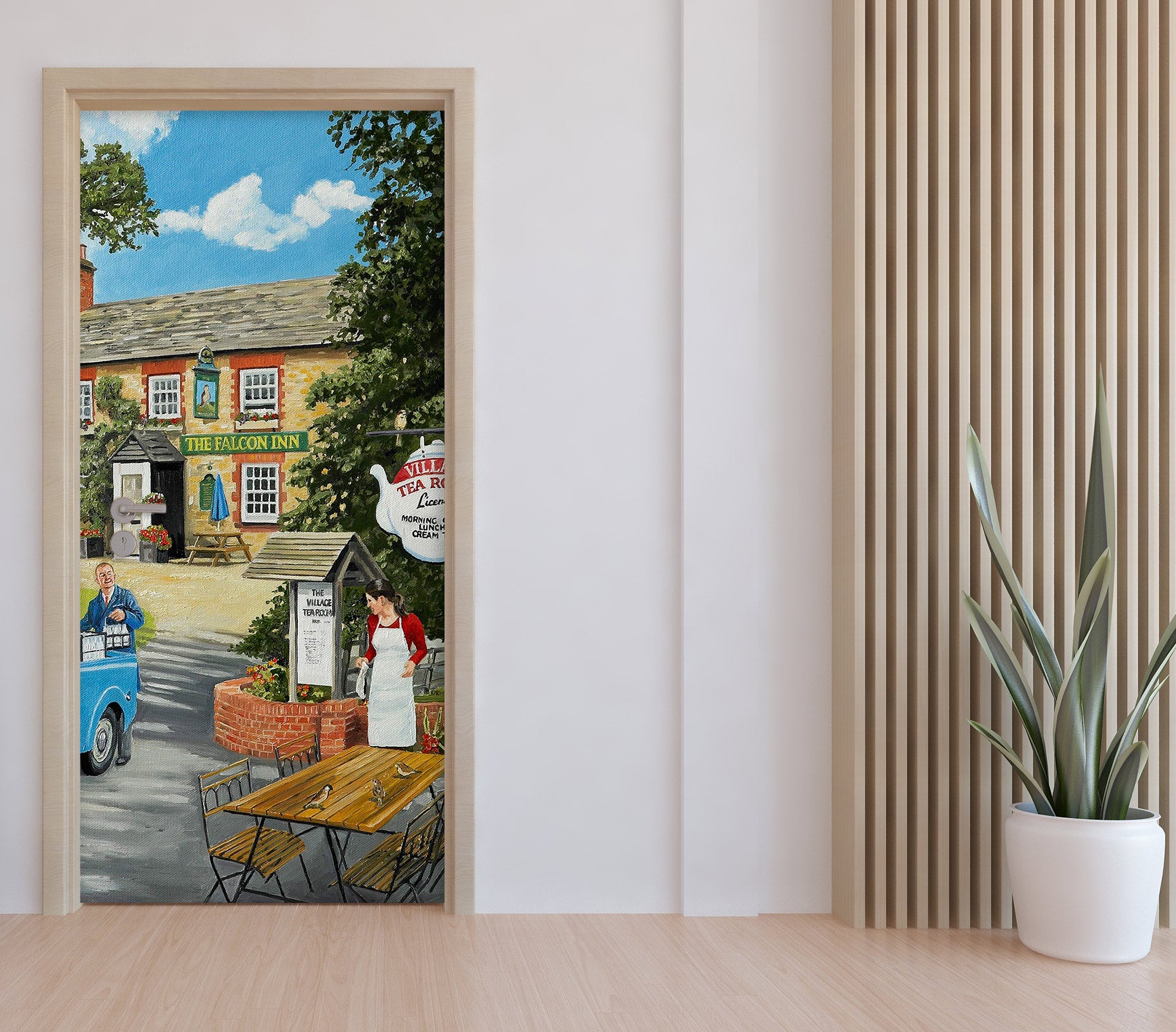 3D Building Tables Chairs 103196 Trevor Mitchell Door Mural