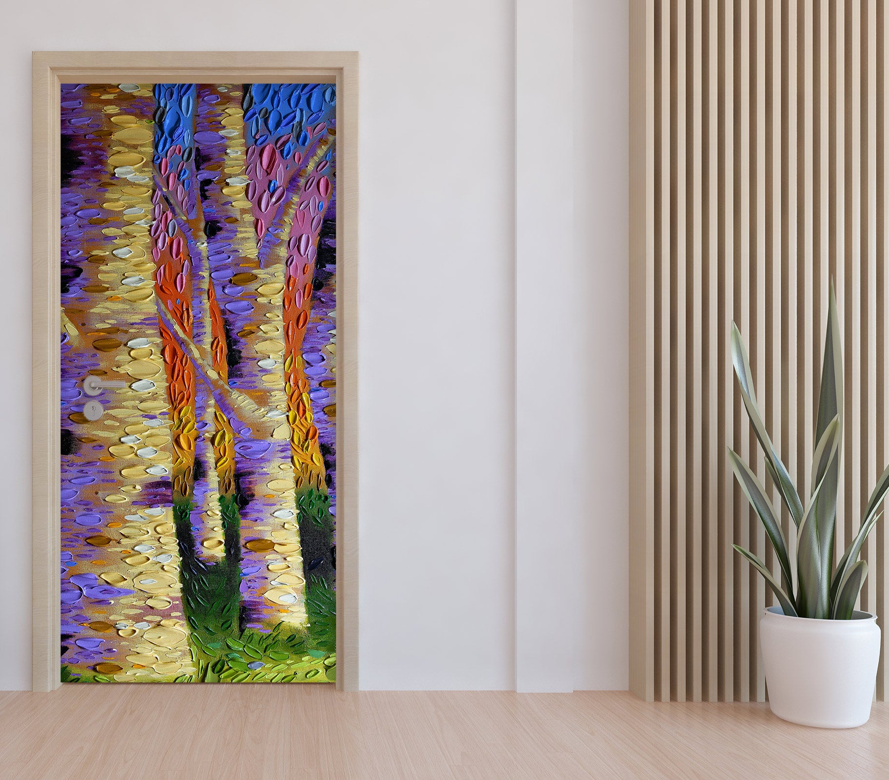 3D Trees Grass 112224 Dena Tollefson Door Mural