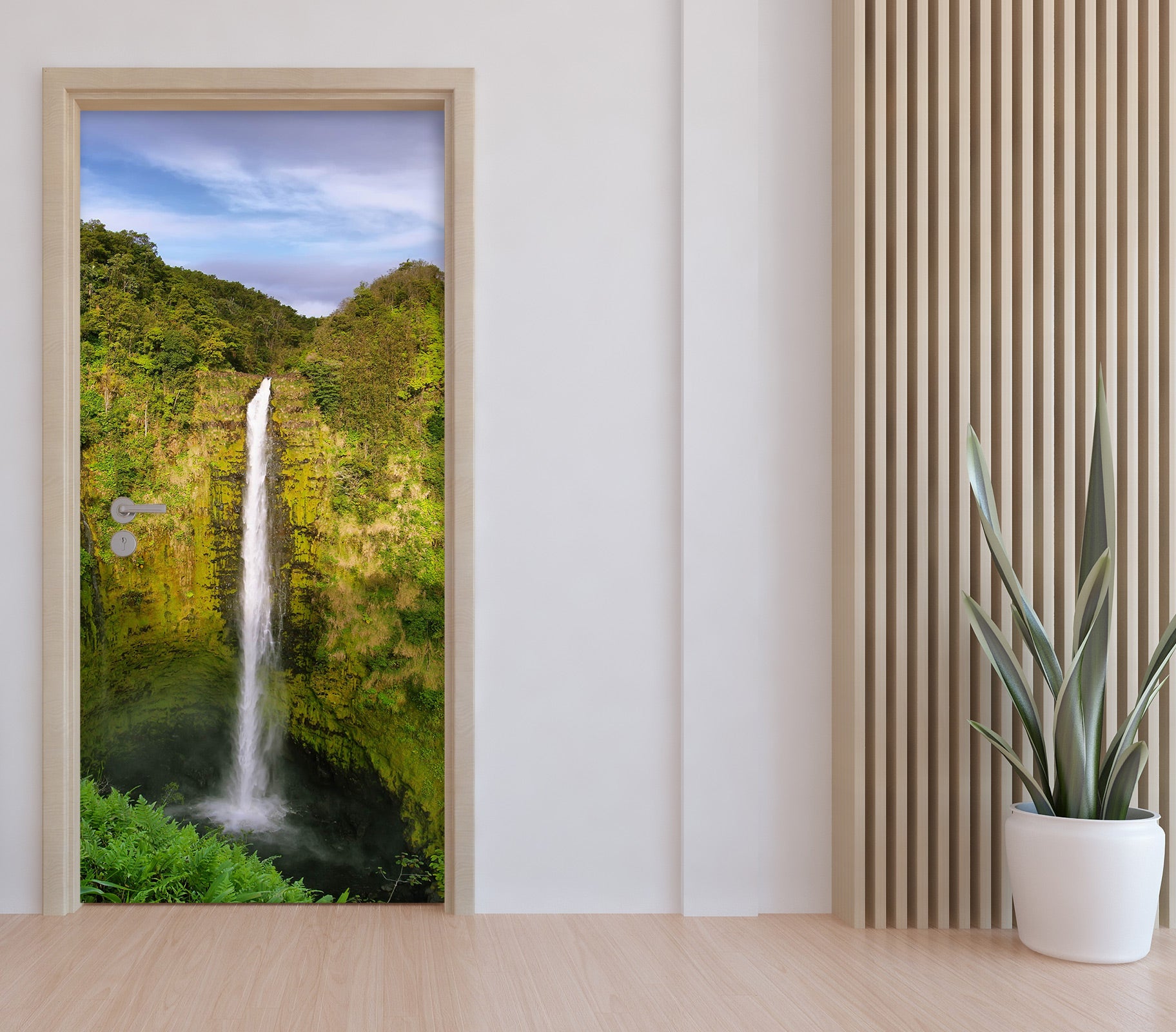 3D Fine Waterfall 030 Door Mural