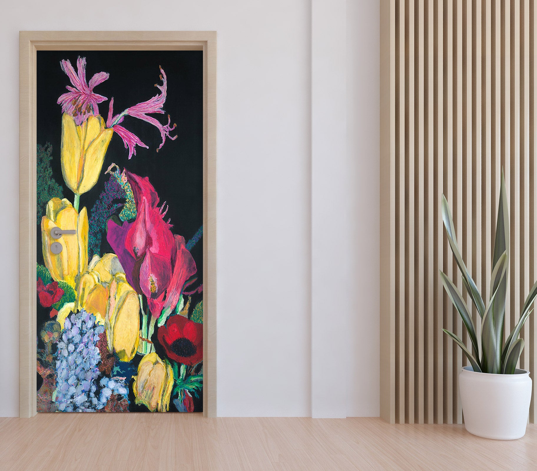3D Tulip Flowers Color 9420 Allan P. Friedlander Door Mural