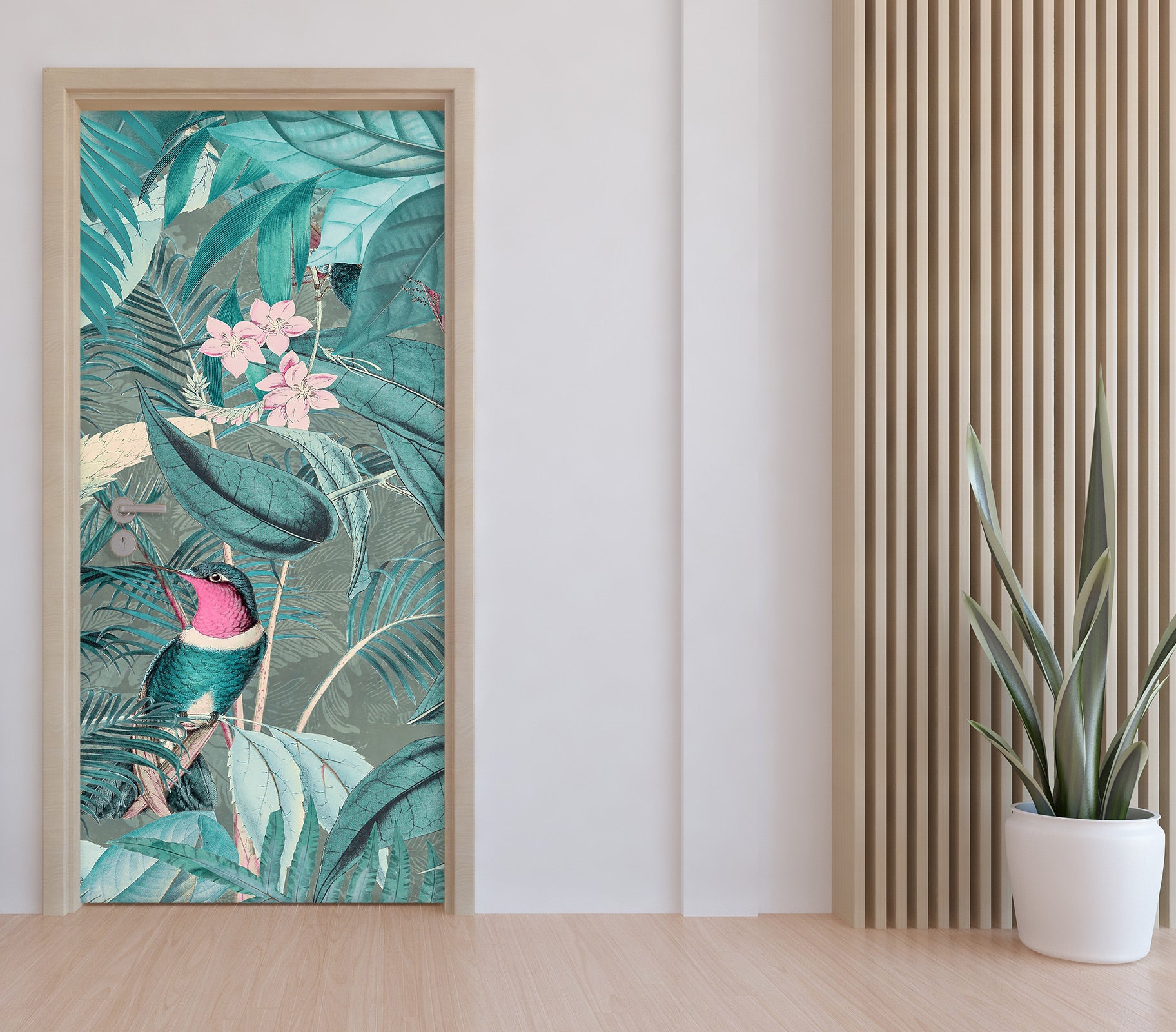 3D Jungle Bird Leaves 118148 Andrea Haase Door Mural