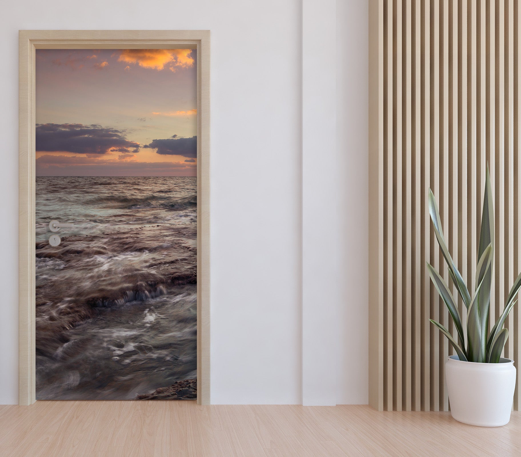 3D Waves 106137 Assaf Frank Door Mural