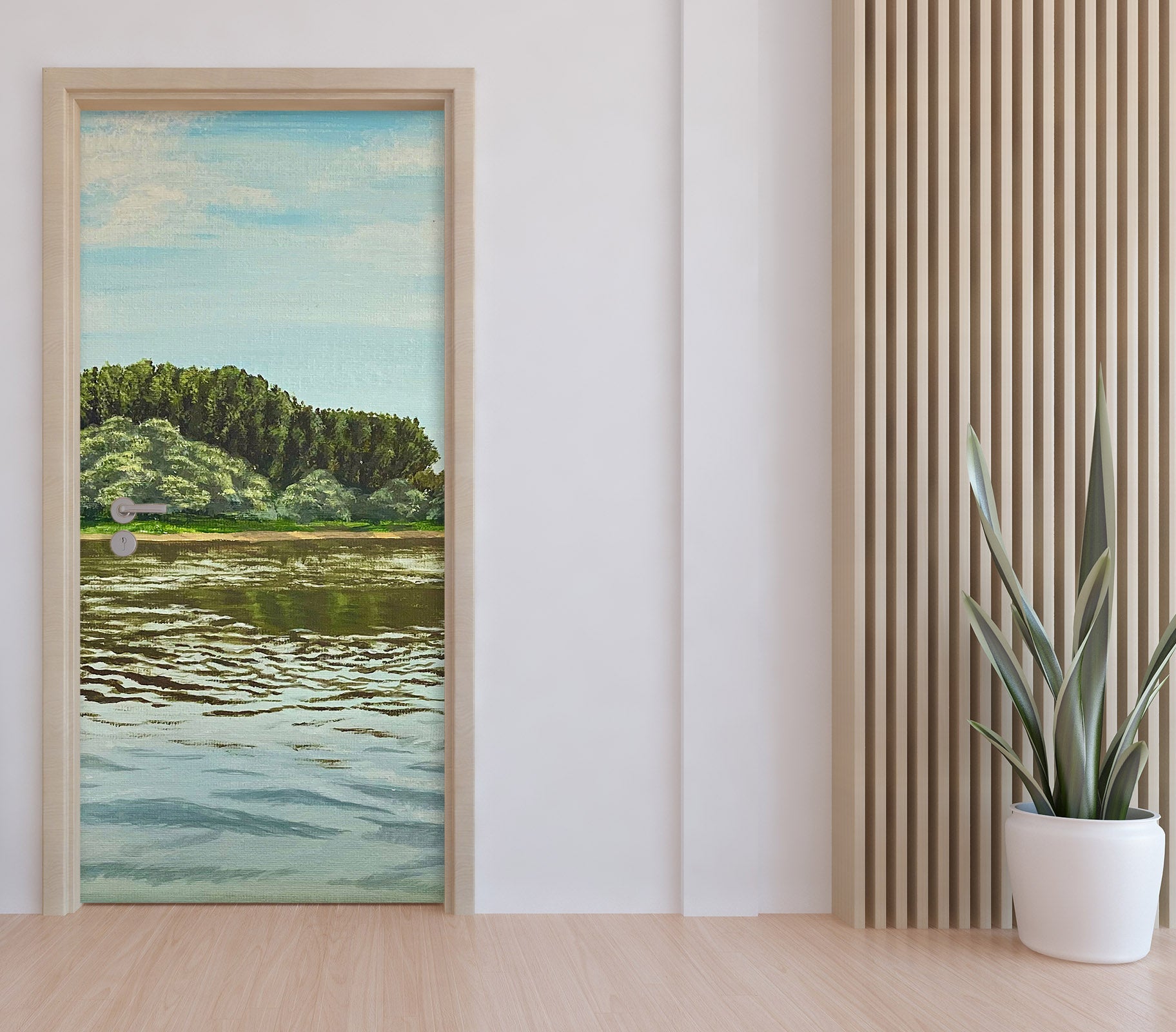 3D Lake Woods 9433 Marina Zotova Door Mural
