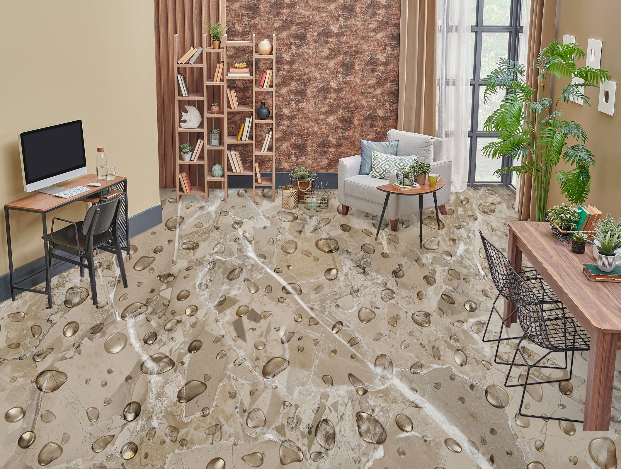 3D Water Drop Art 257 Floor Mural  Wallpaper Murals Rug & Mat Print Epoxy waterproof bath floor