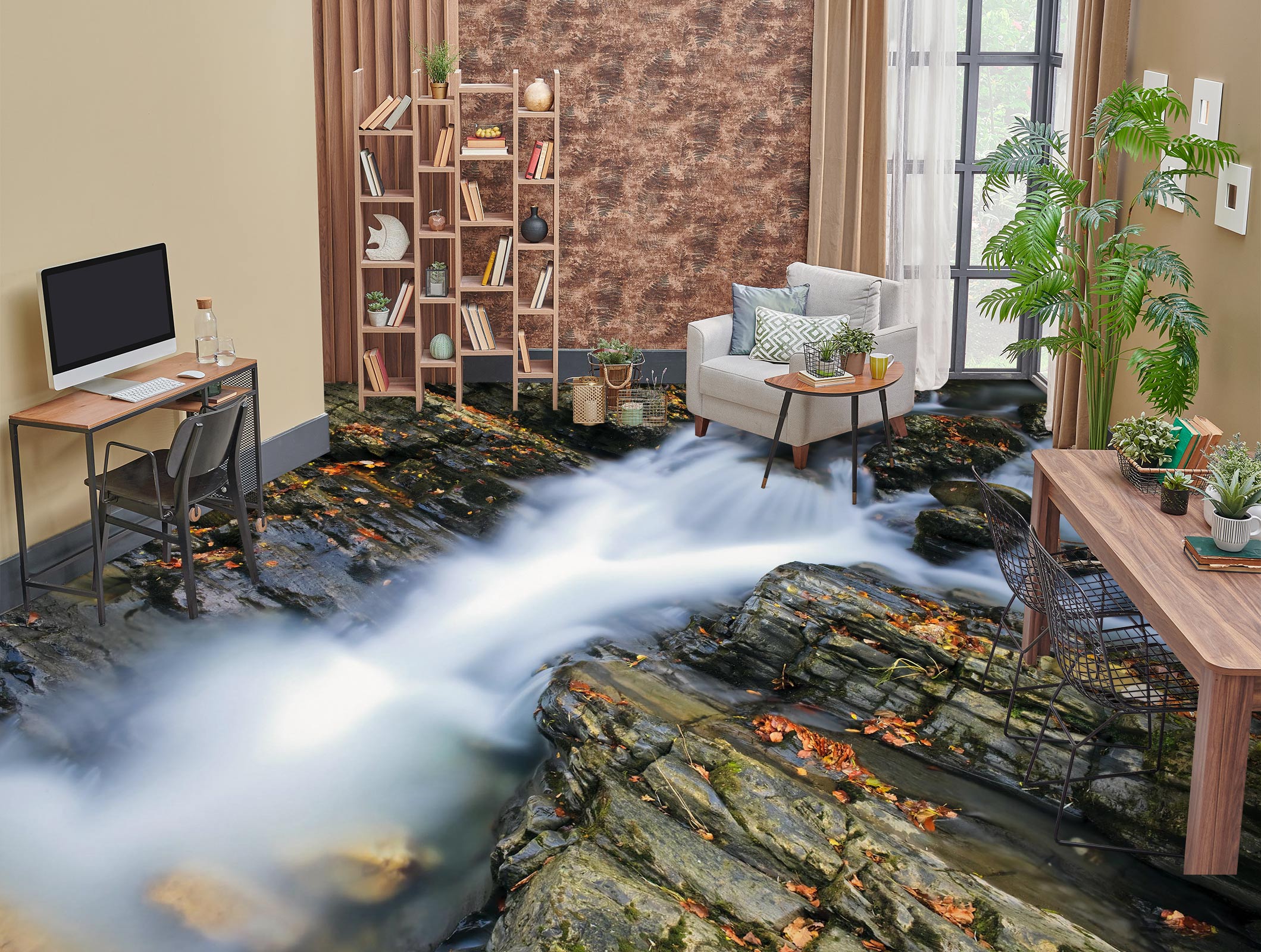 3D Intense White Water 1014 Floor Mural  Wallpaper Murals Self-Adhesive Removable Print Epoxy