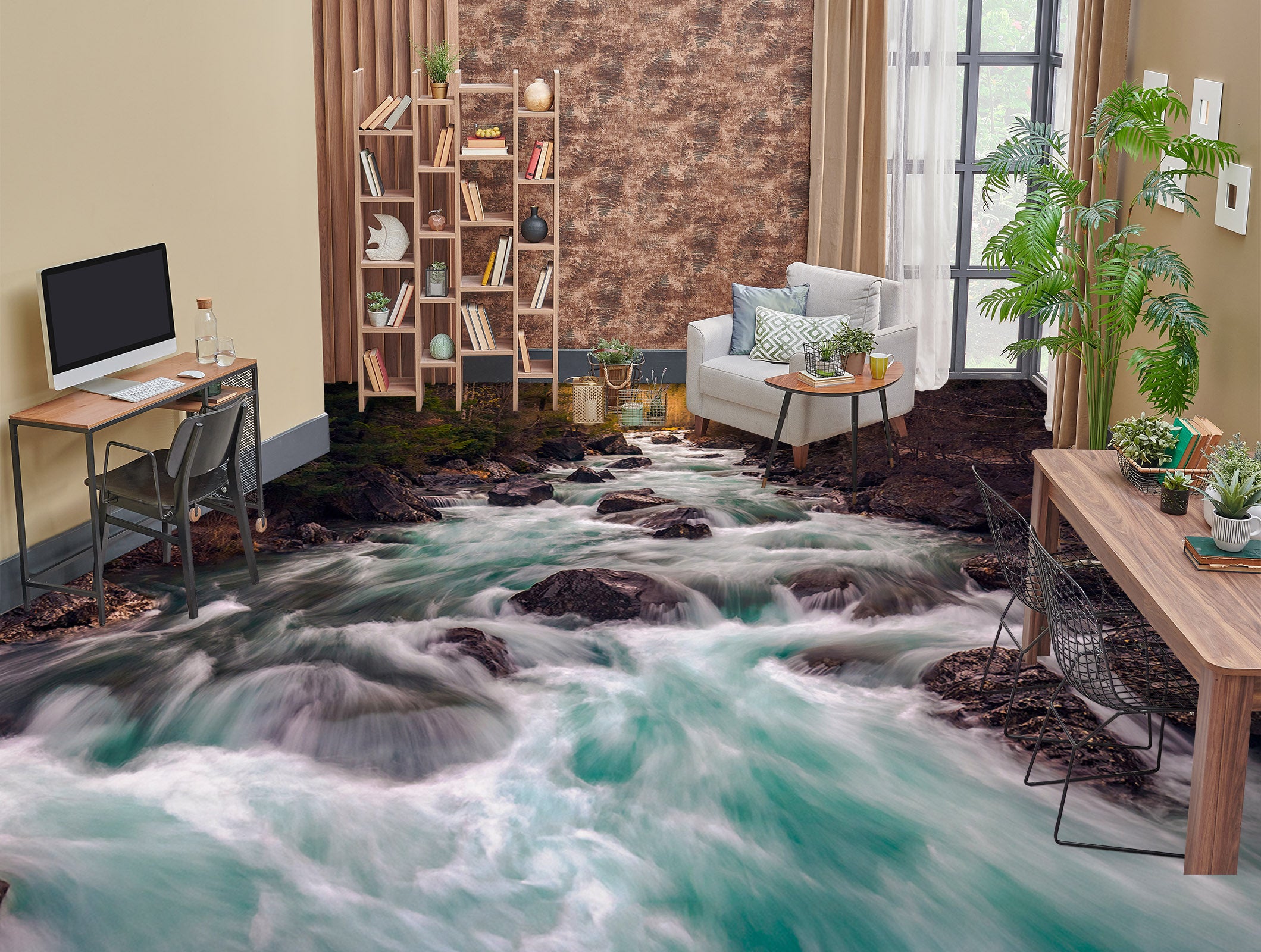 3D Fierce Creek 859 Floor Mural  Wallpaper Murals Rug & Mat Print Epoxy waterproof bath floor