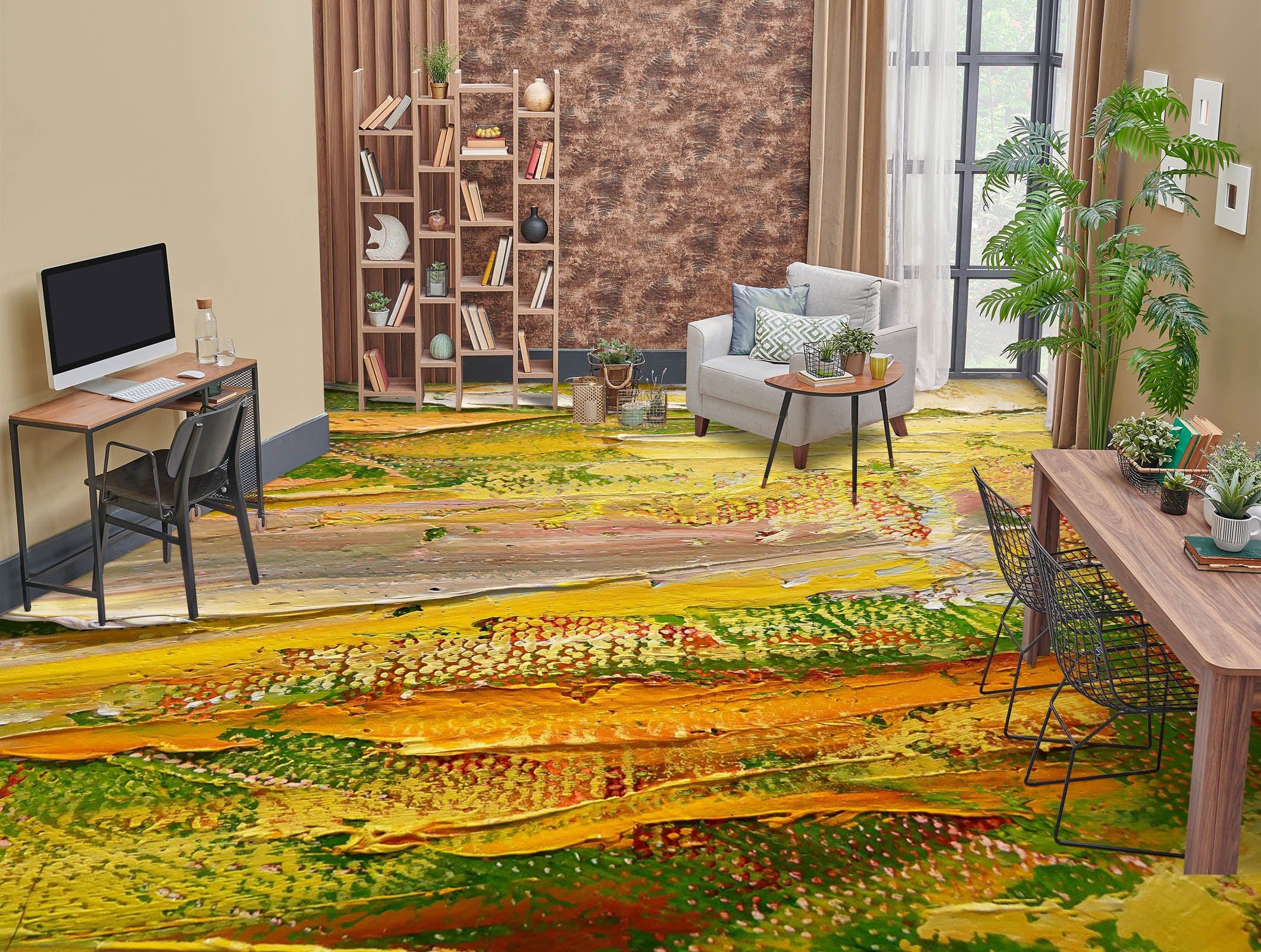 3D Field Oil Painting 1243 Floor Mural  Wallpaper Murals Self-Adhesive Removable Print Epoxy