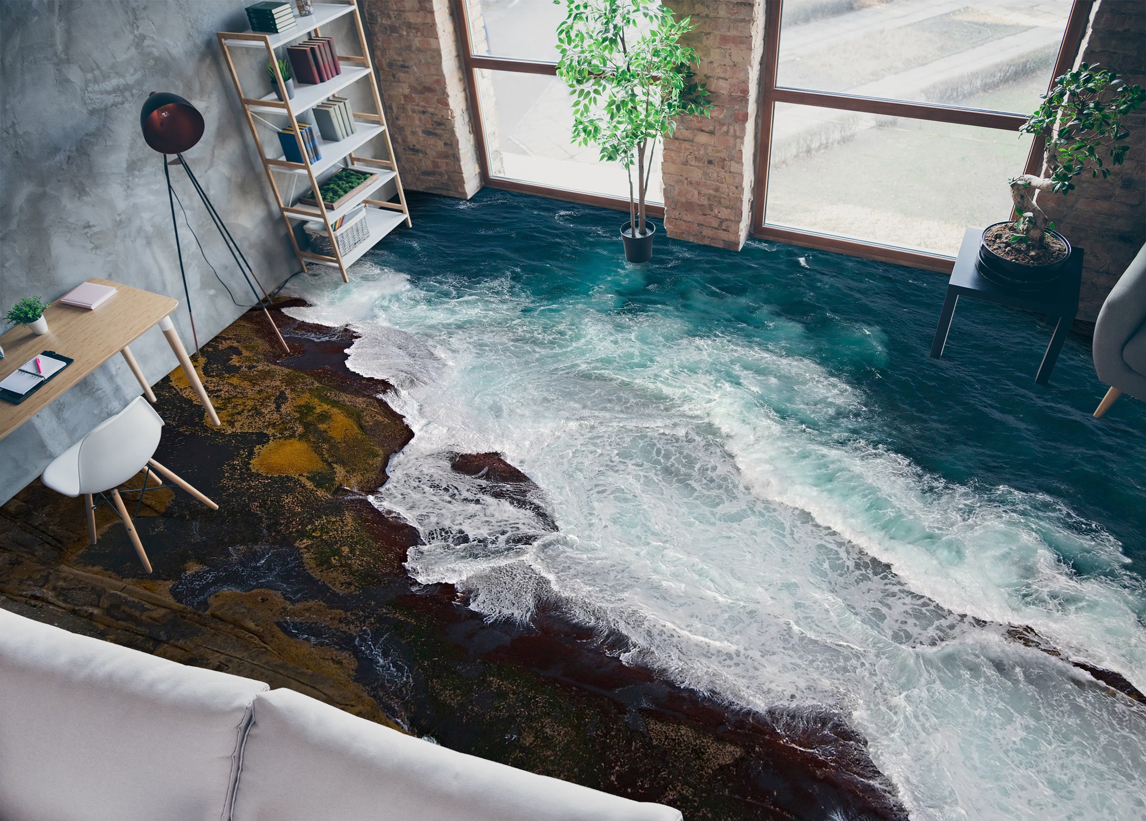 3D Dark Coast 664 Floor Mural  Wallpaper Murals Rug & Mat Print Epoxy waterproof bath floor