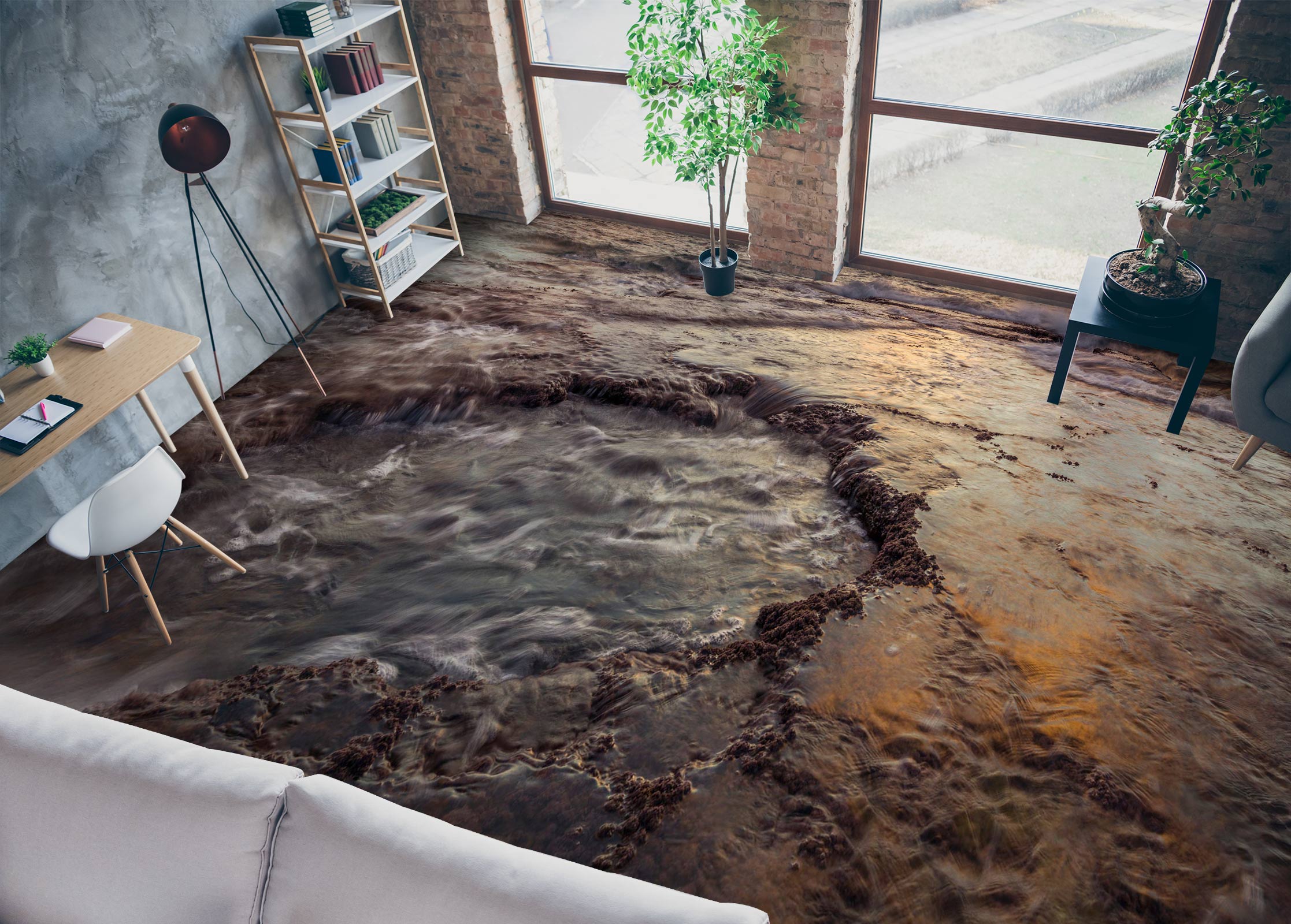 3D Puddle 9849 Assaf Frank Floor Mural  Wallpaper Murals Self-Adhesive Removable Print Epoxy