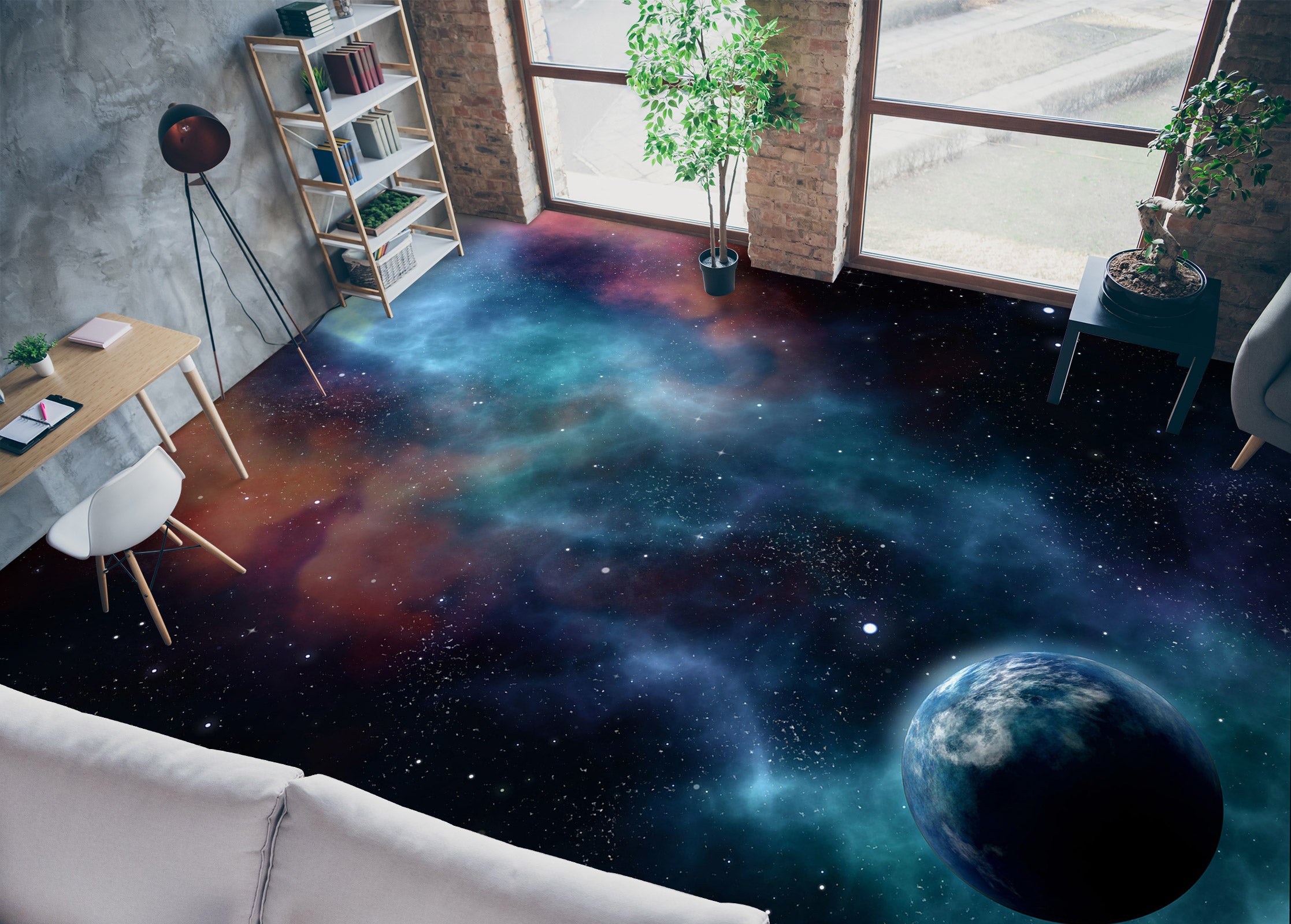 3D Story Universe 1180 Floor Mural  Wallpaper Murals Self-Adhesive Removable Print Epoxy