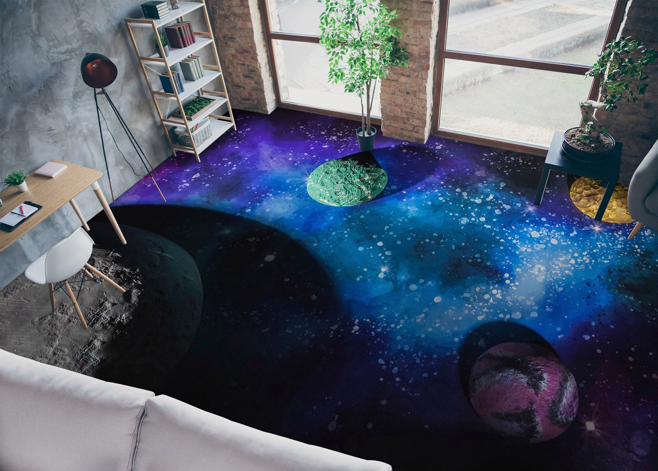 3D Green Planet 261 Floor Mural  Wallpaper Murals Rug & Mat Print Epoxy waterproof bath floor