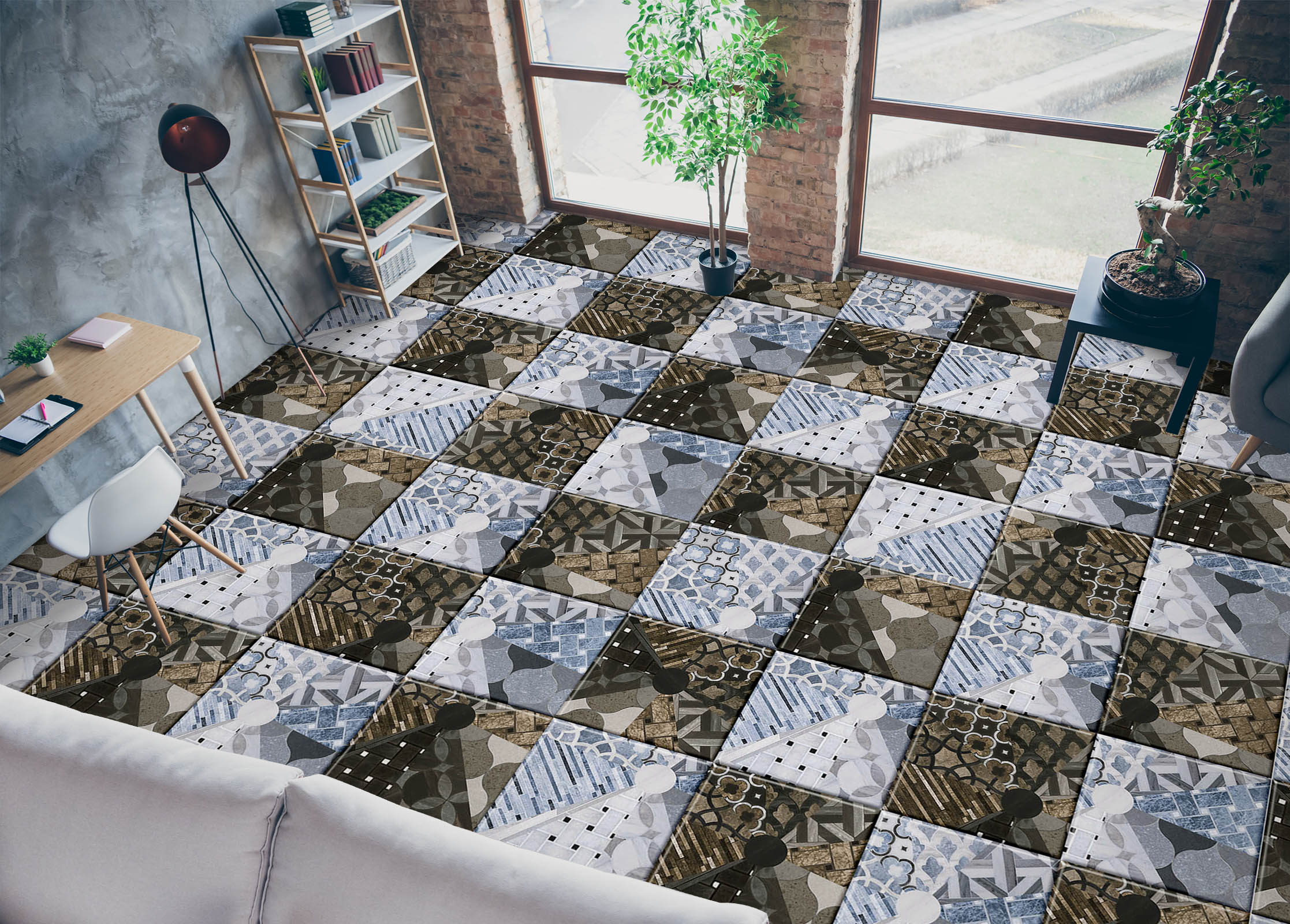 3D Two Styles Of Squares 951 Floor Mural  Wallpaper Murals Rug & Mat Print Epoxy waterproof bath floor