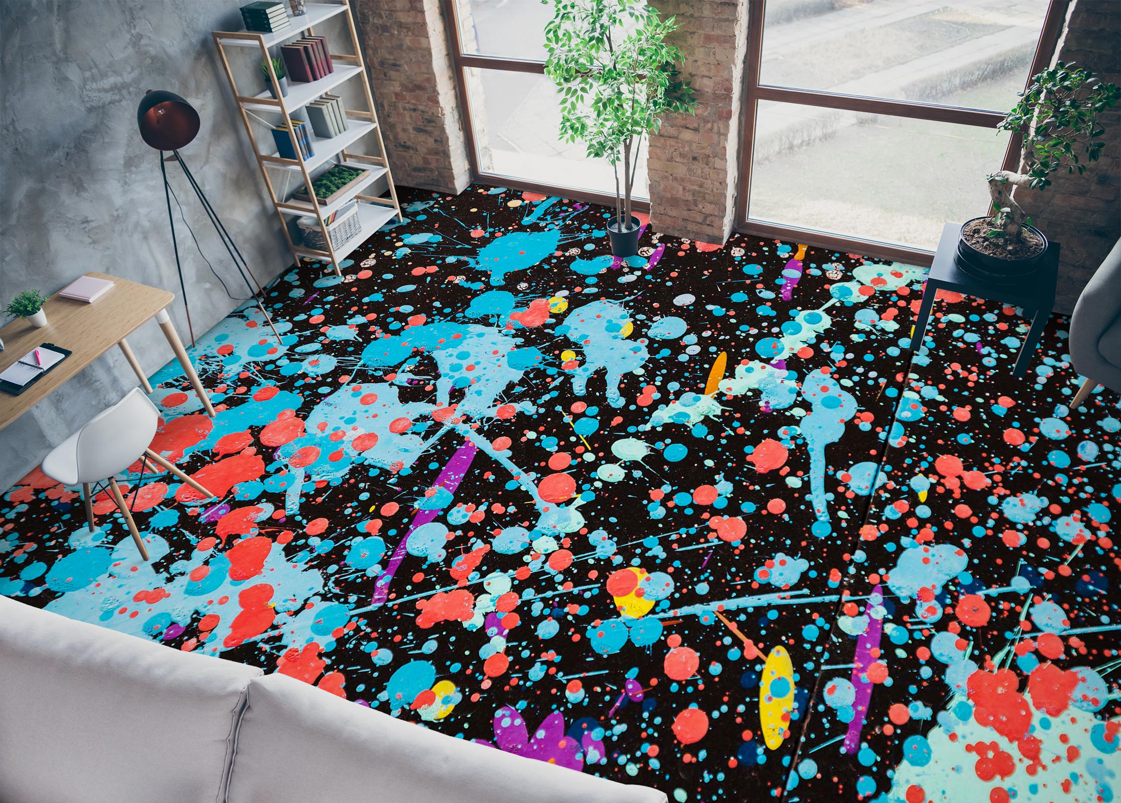 3D Chaos Paints 1154 Floor Mural  Wallpaper Murals Self-Adhesive Removable Print Epoxy