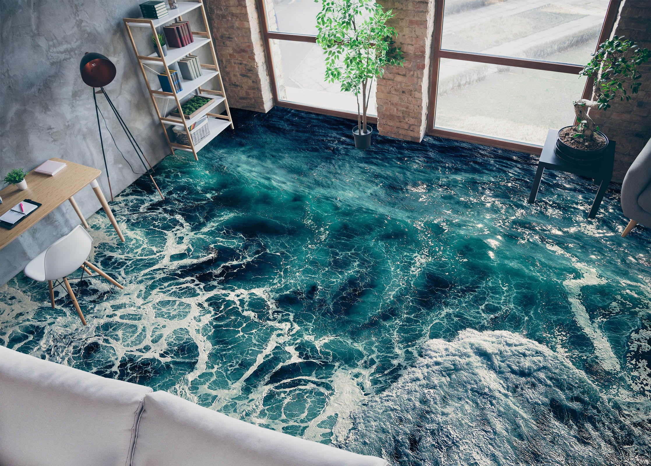 3D Natural Sea 233 Floor Mural