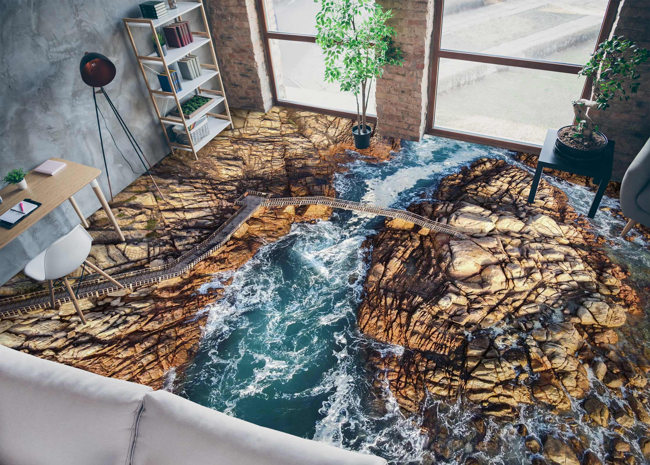 3D Steep Mountain Trend 468 Floor Mural  Wallpaper Murals Rug & Mat Print Epoxy waterproof bath floor