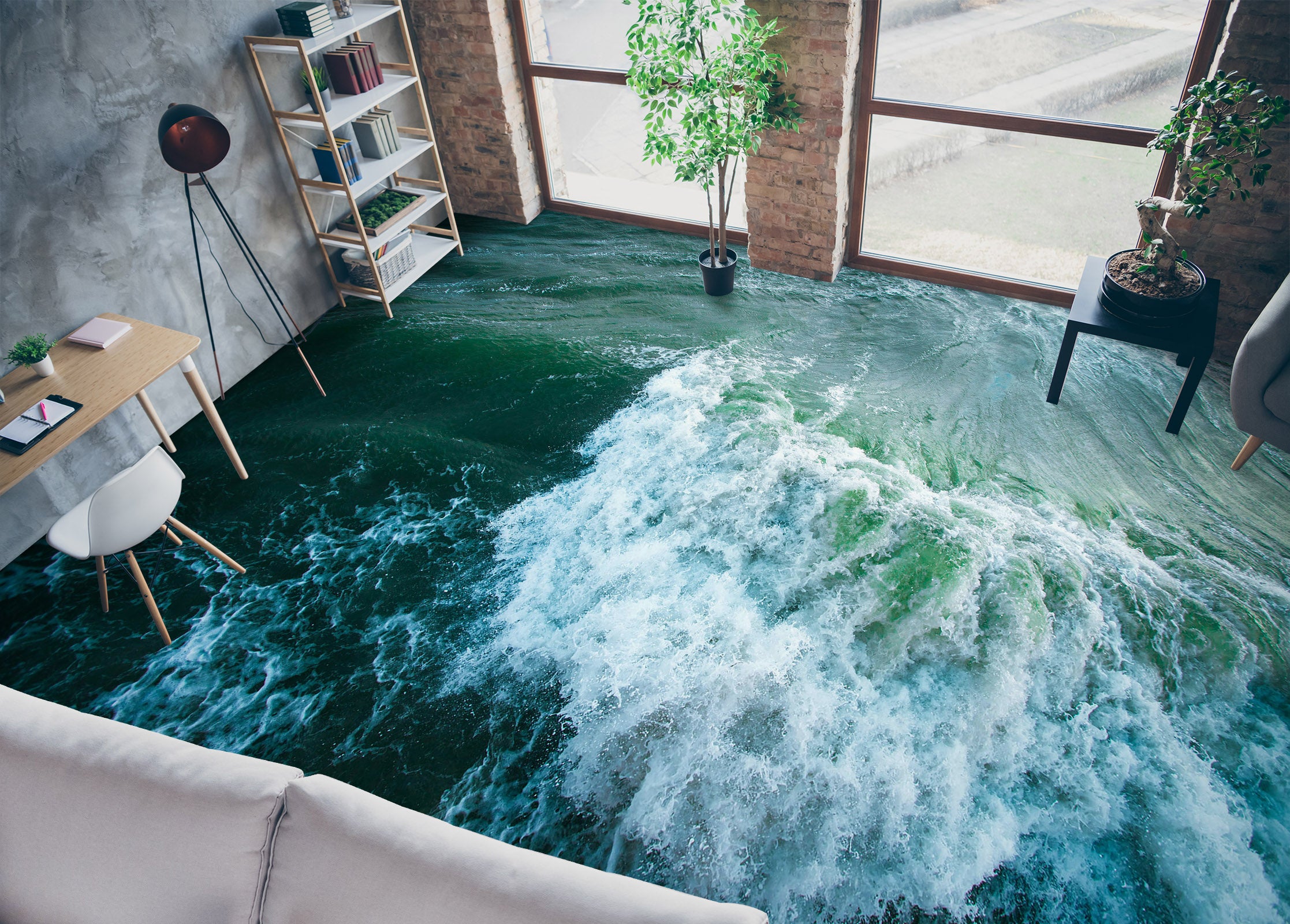 3D Wave Collision Art 728 Floor Mural  Wallpaper Murals Rug & Mat Print Epoxy waterproof bath floor