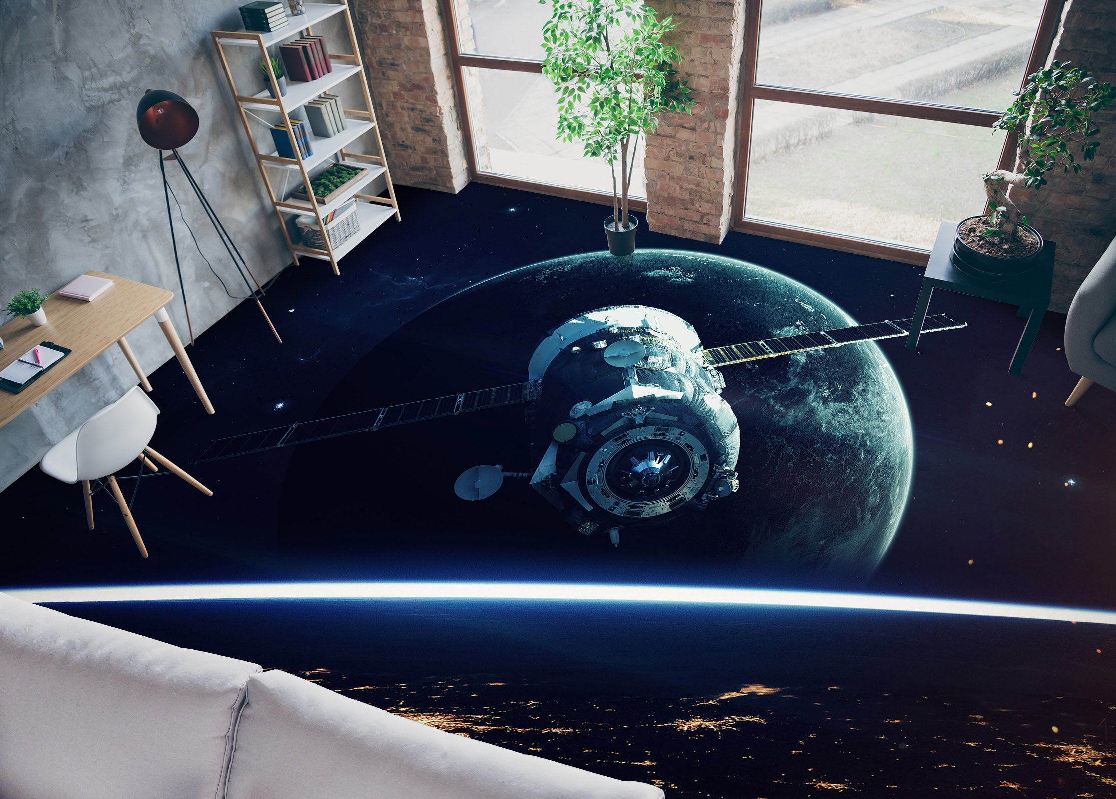 3D Satellite Exploration 1216 Floor Mural  Wallpaper Murals Self-Adhesive Removable Print Epoxy