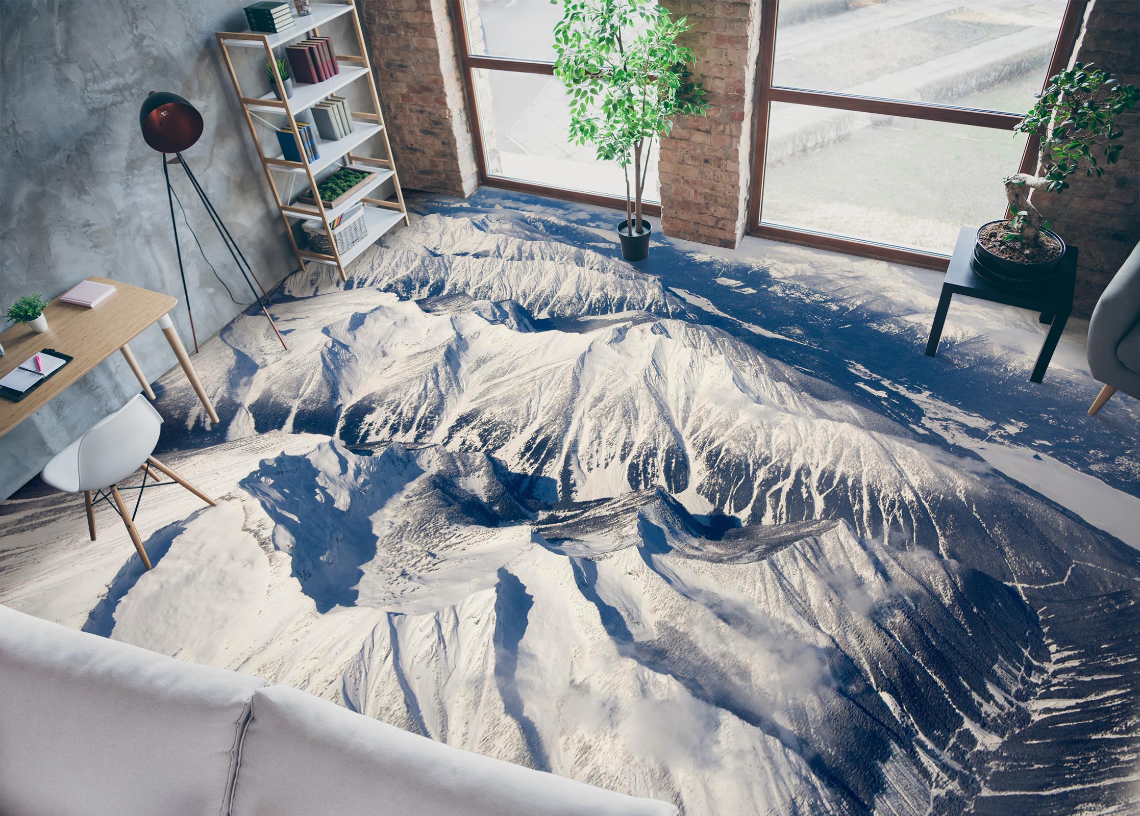 3D Snow Mountains 1039 Floor Mural  Wallpaper Murals Self-Adhesive Removable Print Epoxy