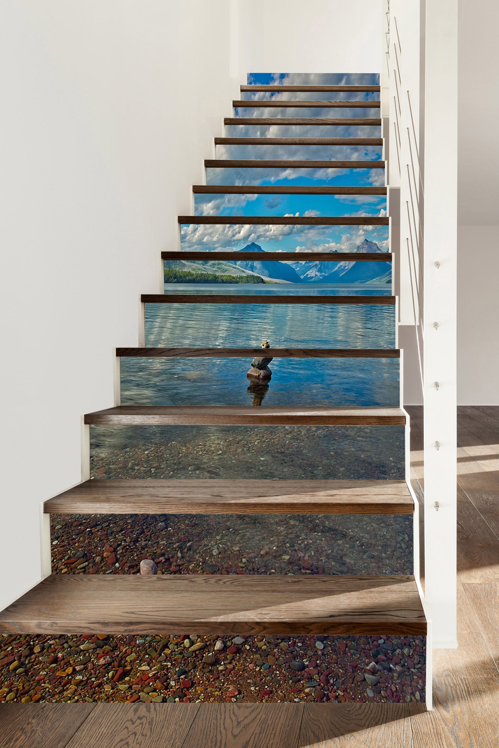 3D Lakeside Mountain 98229 Kathy Barefield Stair Risers