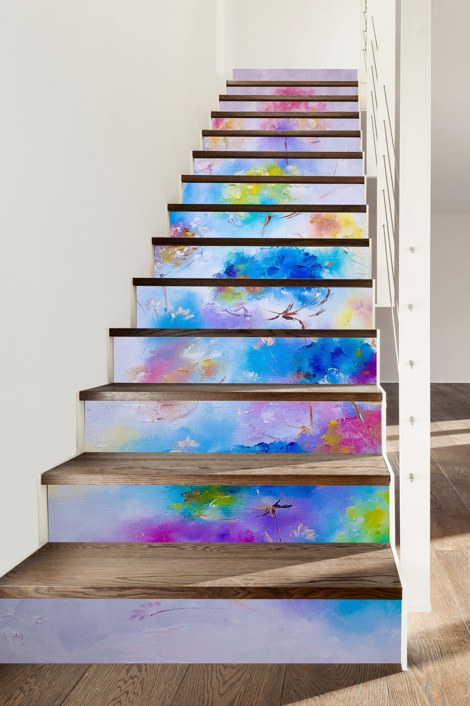 3D Colorful Flowers 2199 Skromova Marina Stair Risers