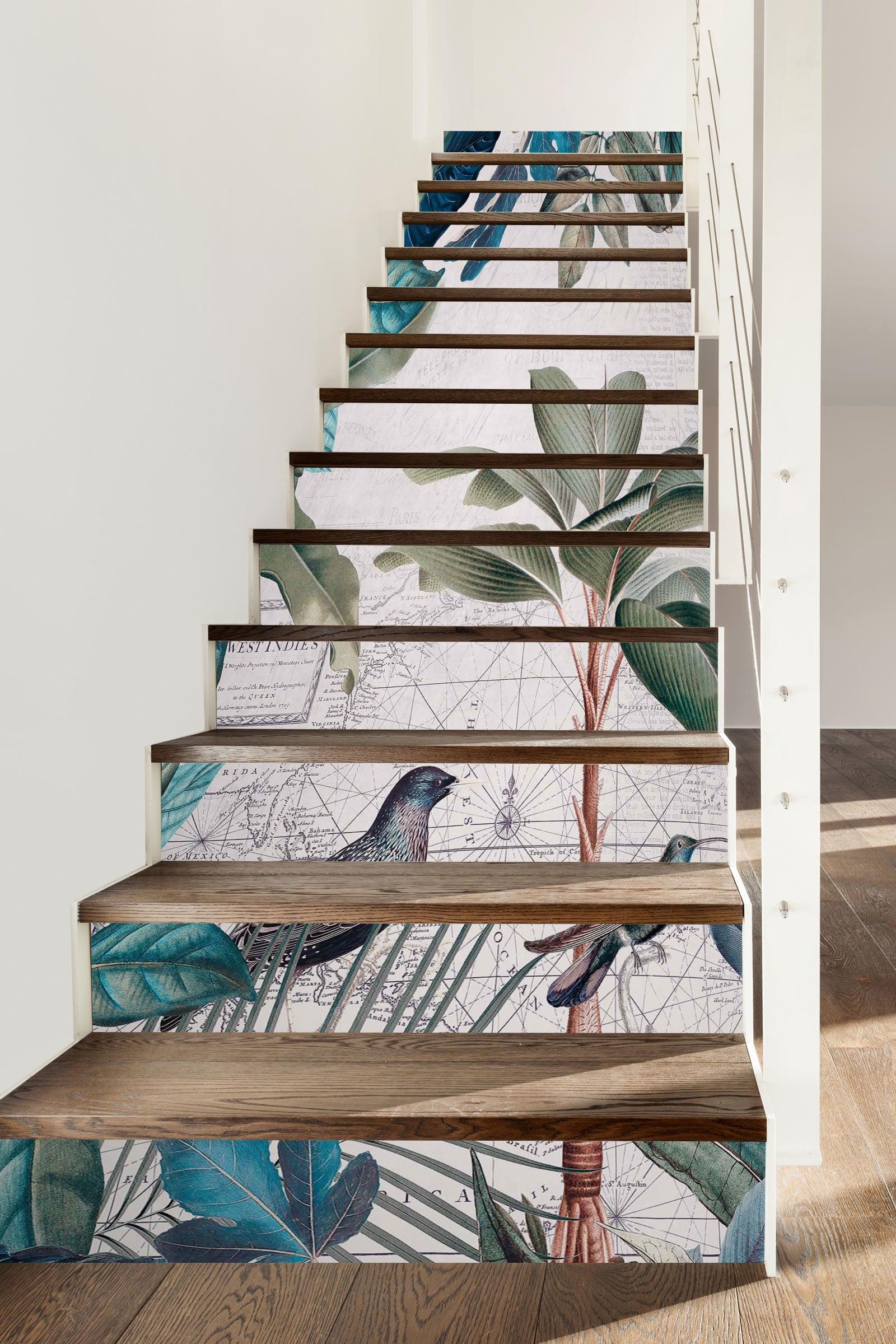 3D Bird Tree Pattern 104103 Andrea Haase Stair Risers