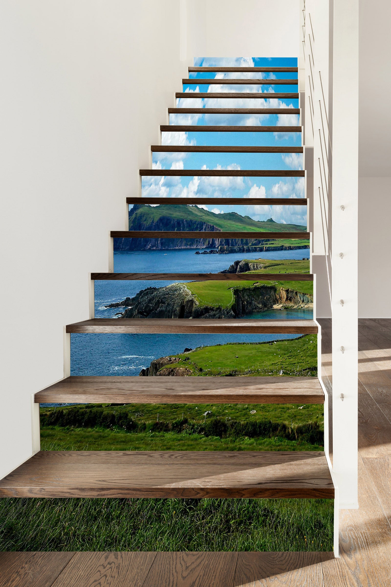 3D Lawn Hillside Sea 94140 Kathy Barefield Stair Risers