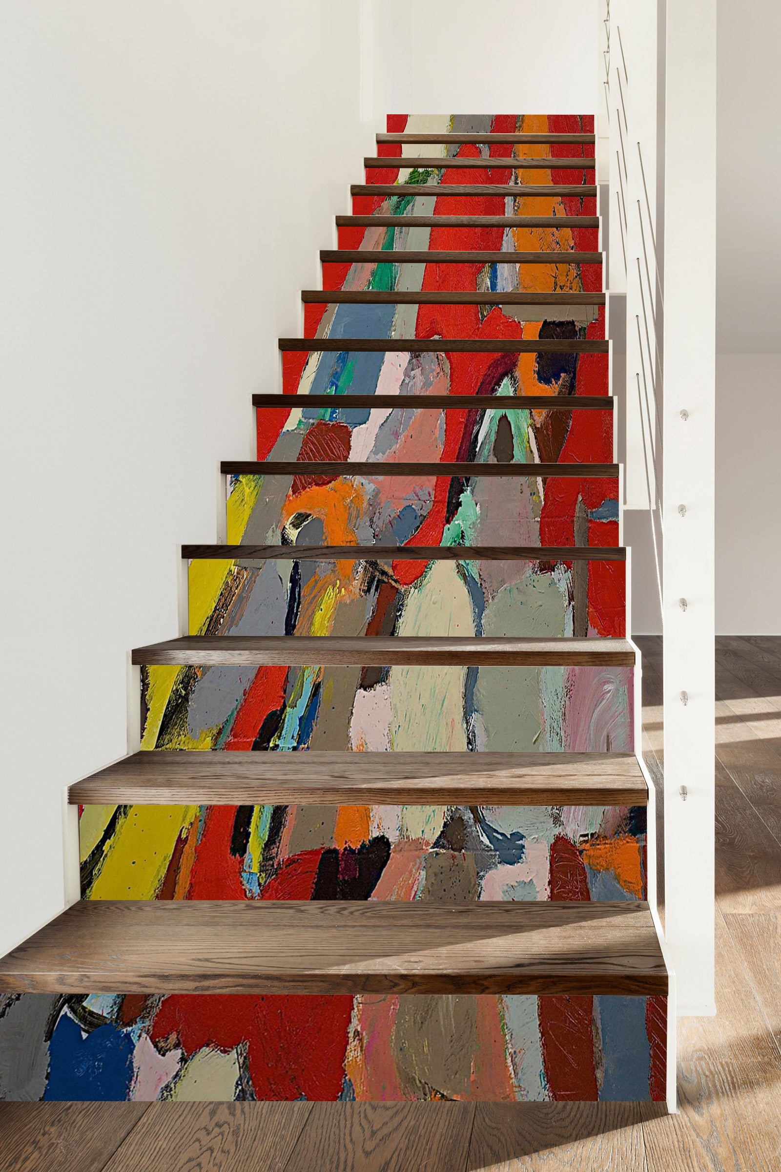 3D Red Block Pattern 89192 Allan P. Friedlander Stair Risers