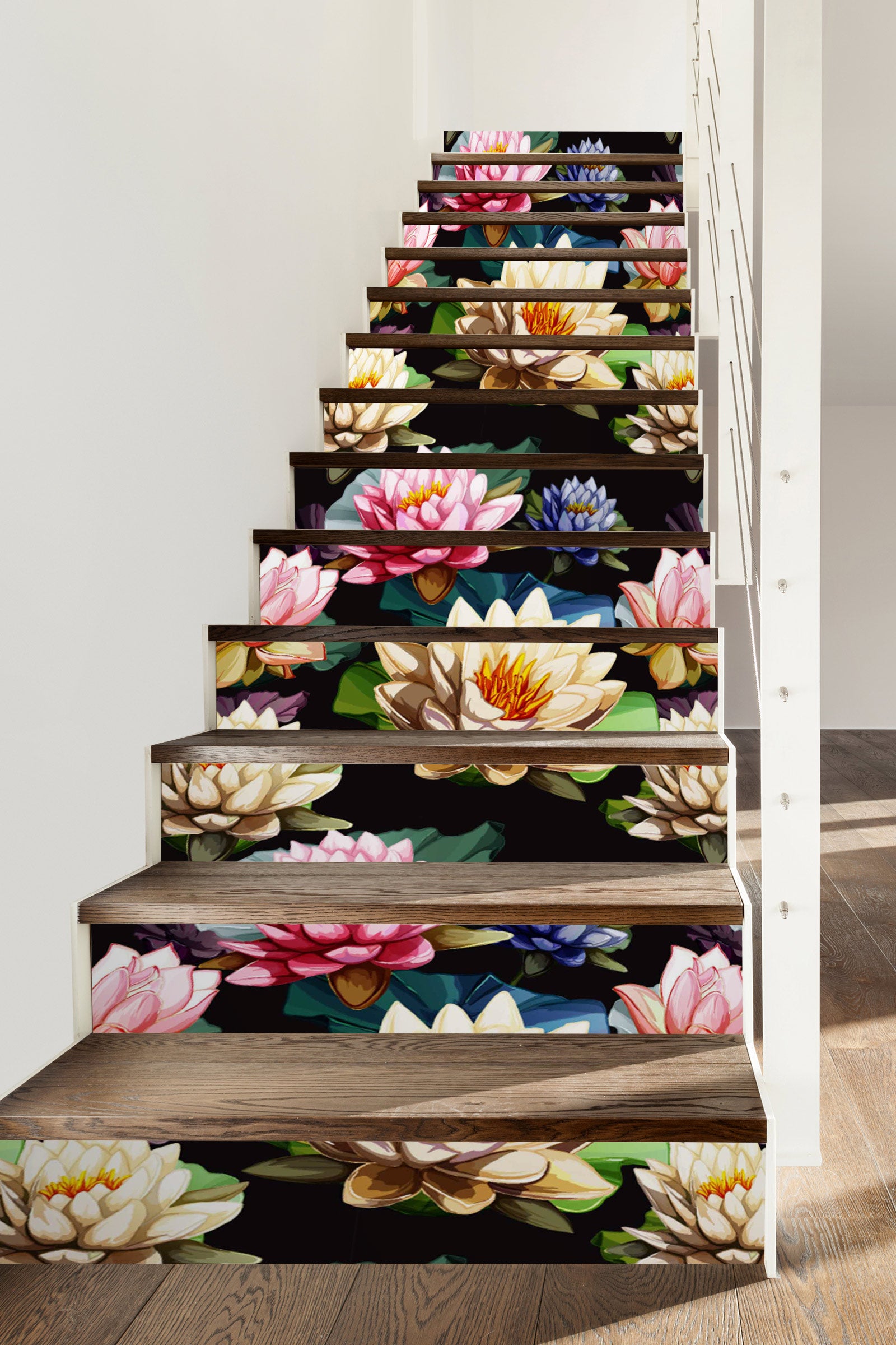3D Special And Charming Lotus 462 Stair Risers