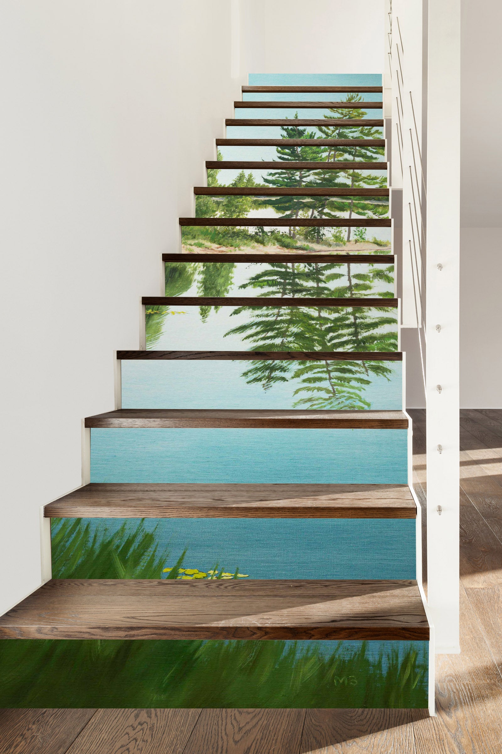 3D Tree Grass Shadow 8814 Marina Zotova Stair Risers