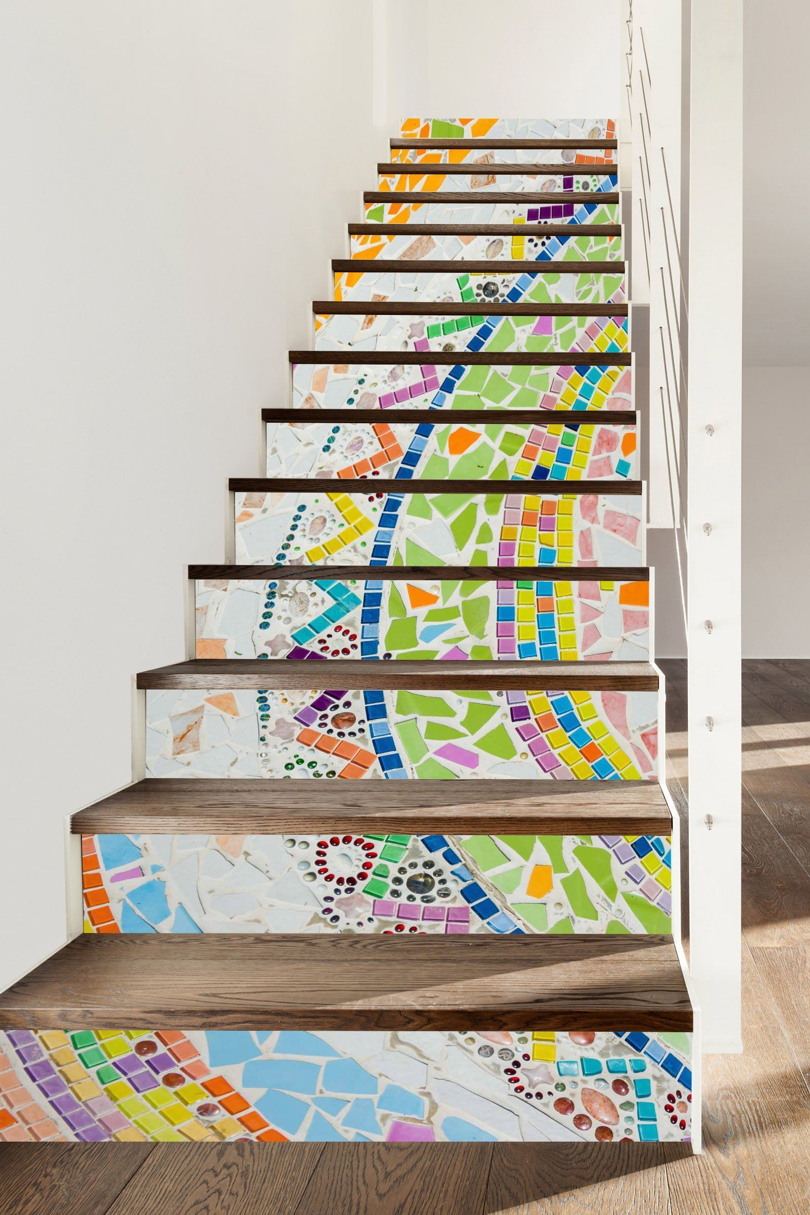 3D Gemstone 342 Stair Risers Wallpaper AJ Wallpaper 