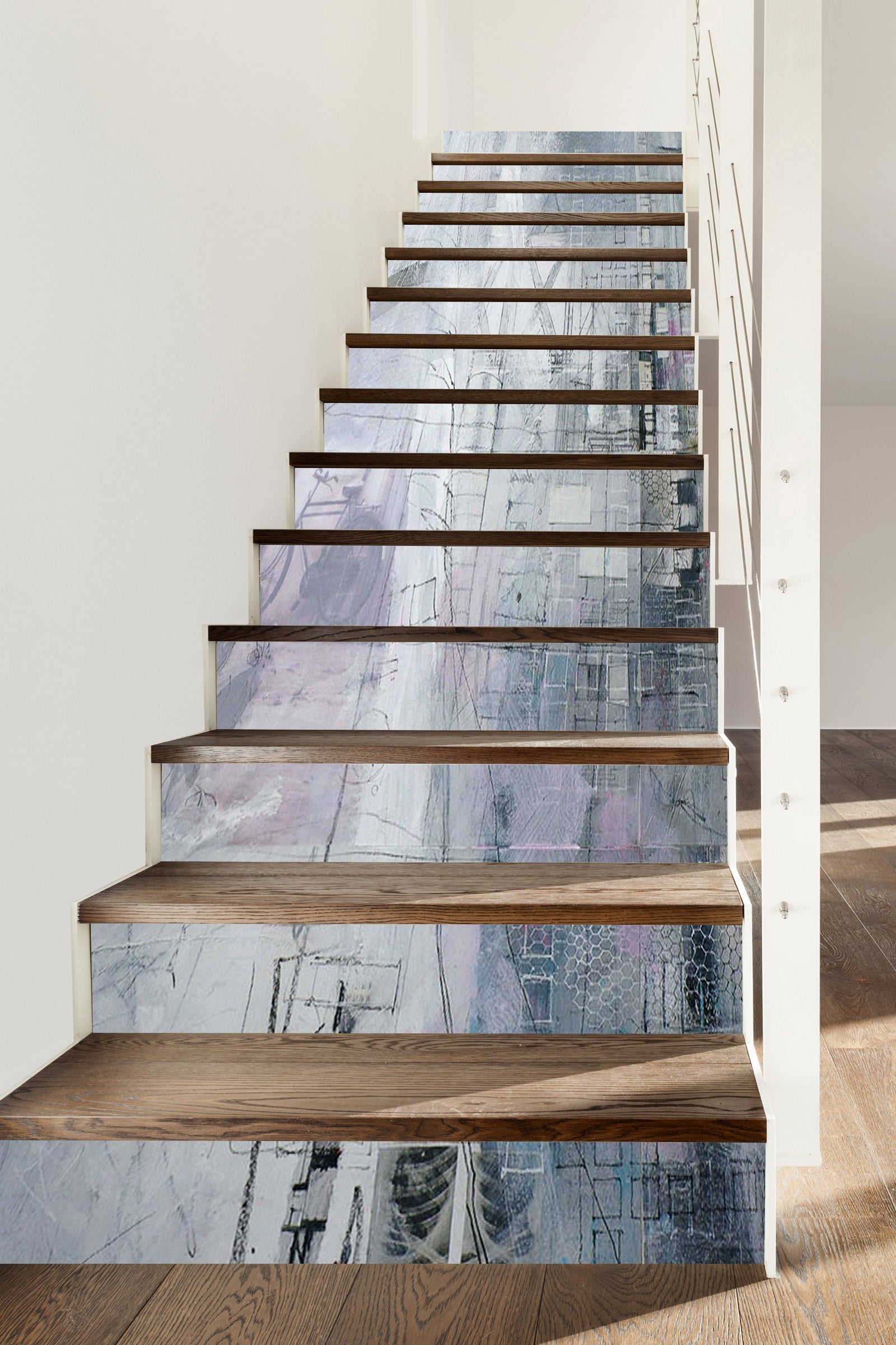 3D Misty Beauty 008 Stair Risers